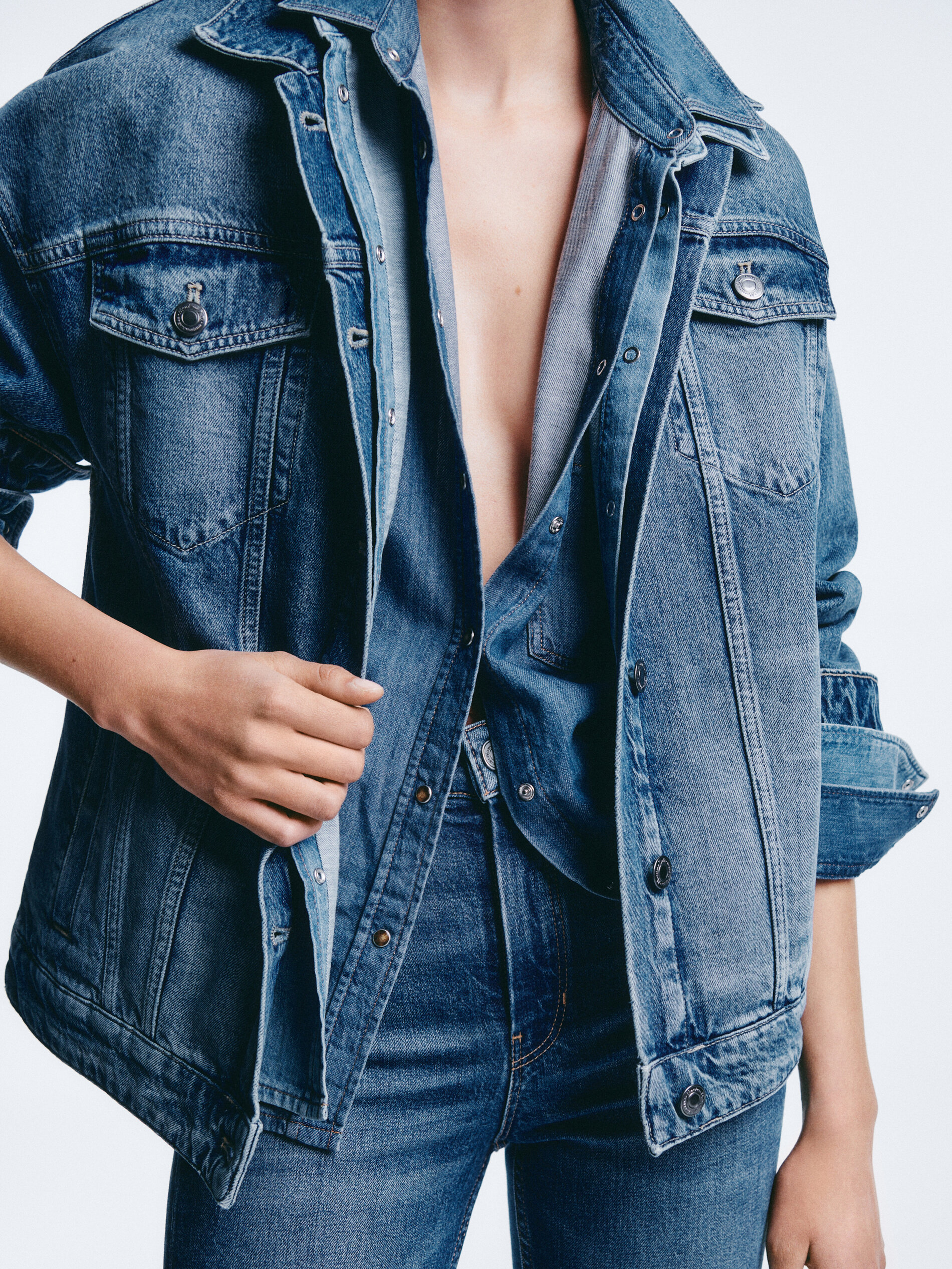 Denim jacket with pockets - Massimo 