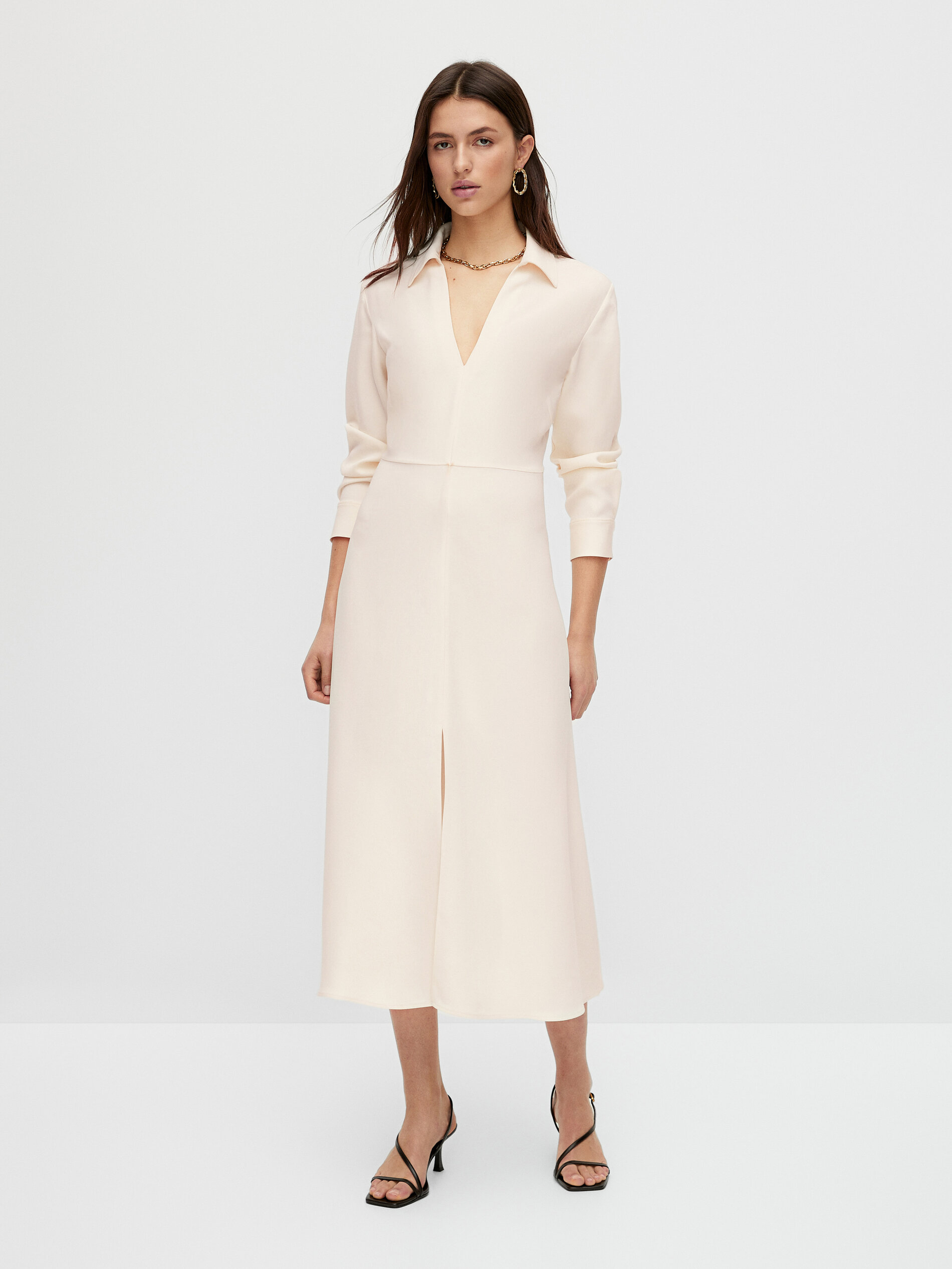 Long collared shirt dress clearance