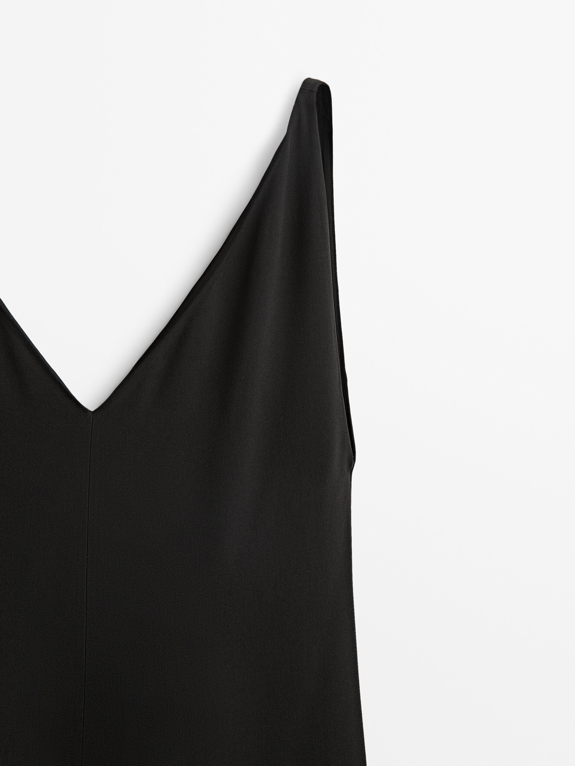 Long V-neck dress - Massimo Dutti United Kingdom