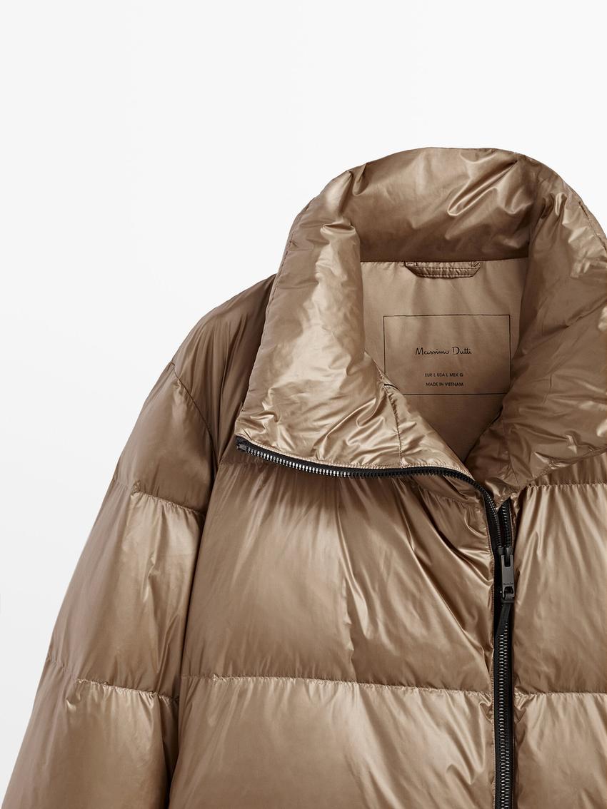 Null S Puffer Down Jacket With Side Zip Massimo Dutti United States Of America