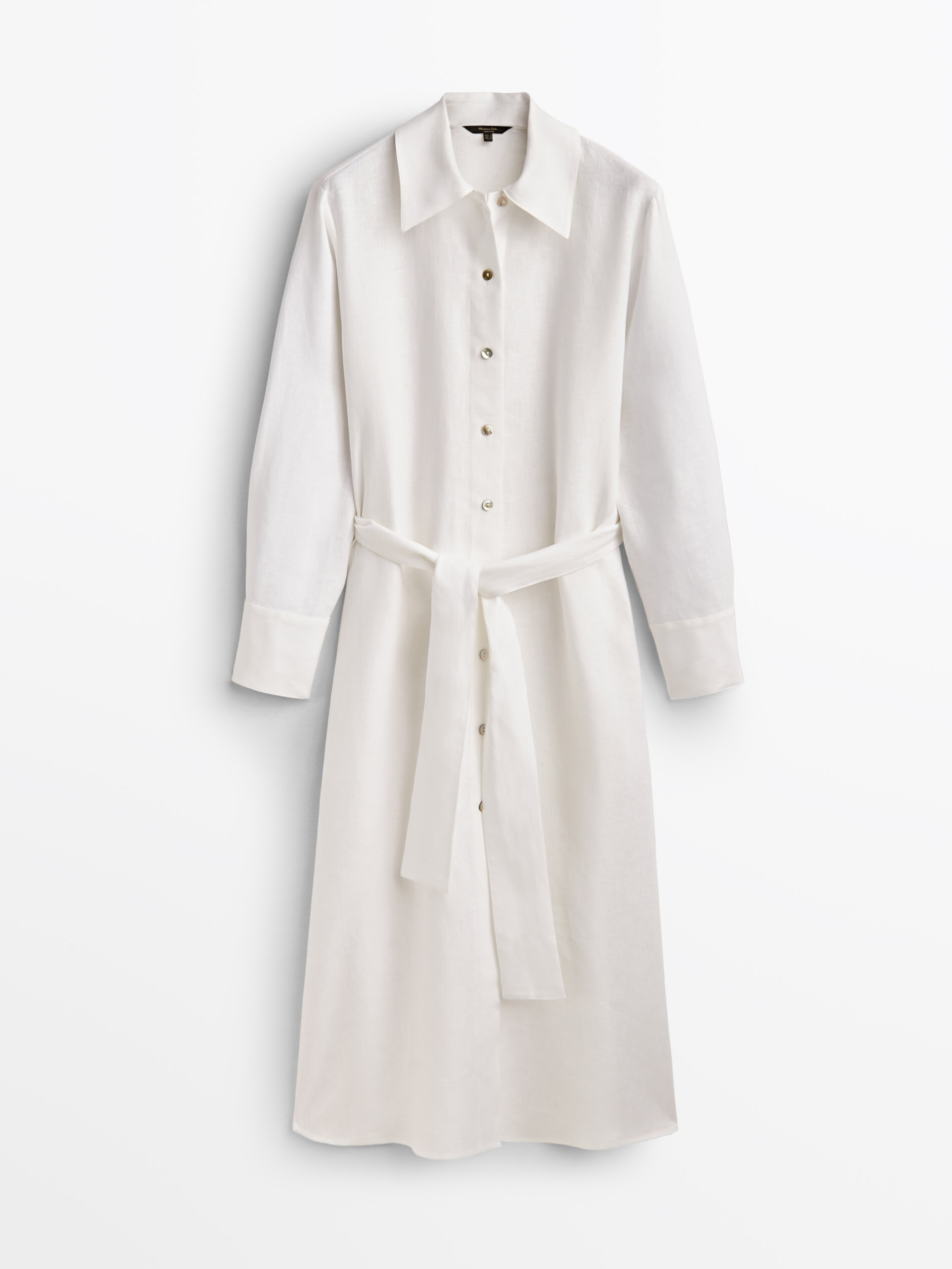 Long shirt dress in 100% linen 