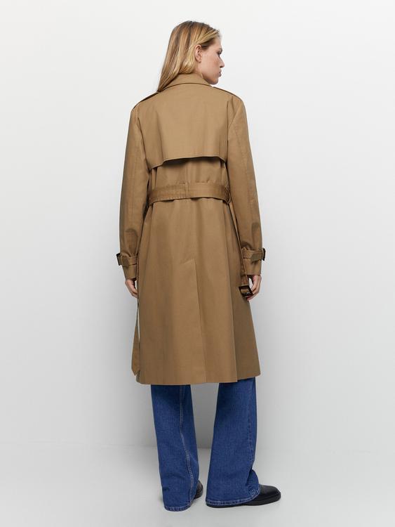 Classic Cotton Trench Coat Massimo Dutti United States Of America Classic Cotton Trench Coat Massimo, Trench Coat Vs Long