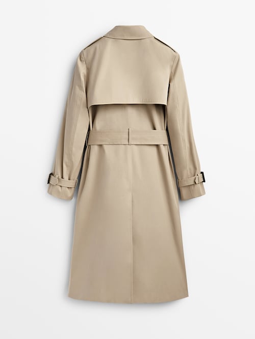 Trench Coat With Belt Massimo Dutti, Why Do Trench Coats Have Shoulder Flaps