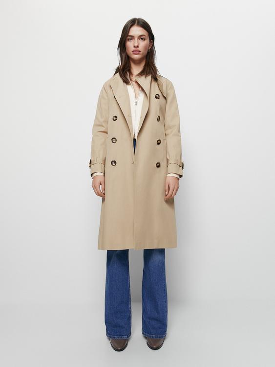Classic Cotton Trench Coat Massimo Dutti Slovenia Classic Cotton Trench Coat Massimo, Can You Iron A Trench Coat