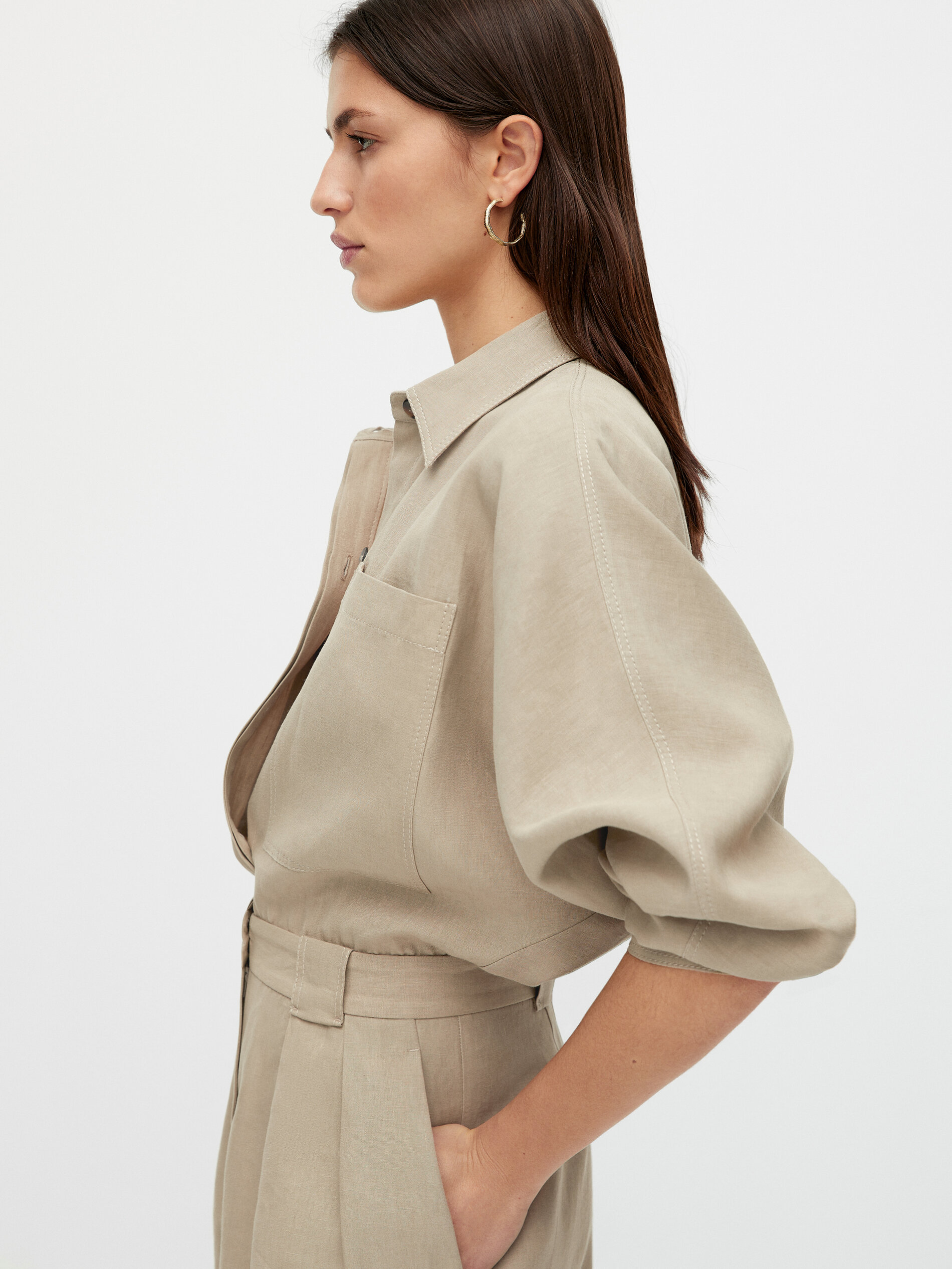 Mono largo 100% lino - Massimo Dutti España