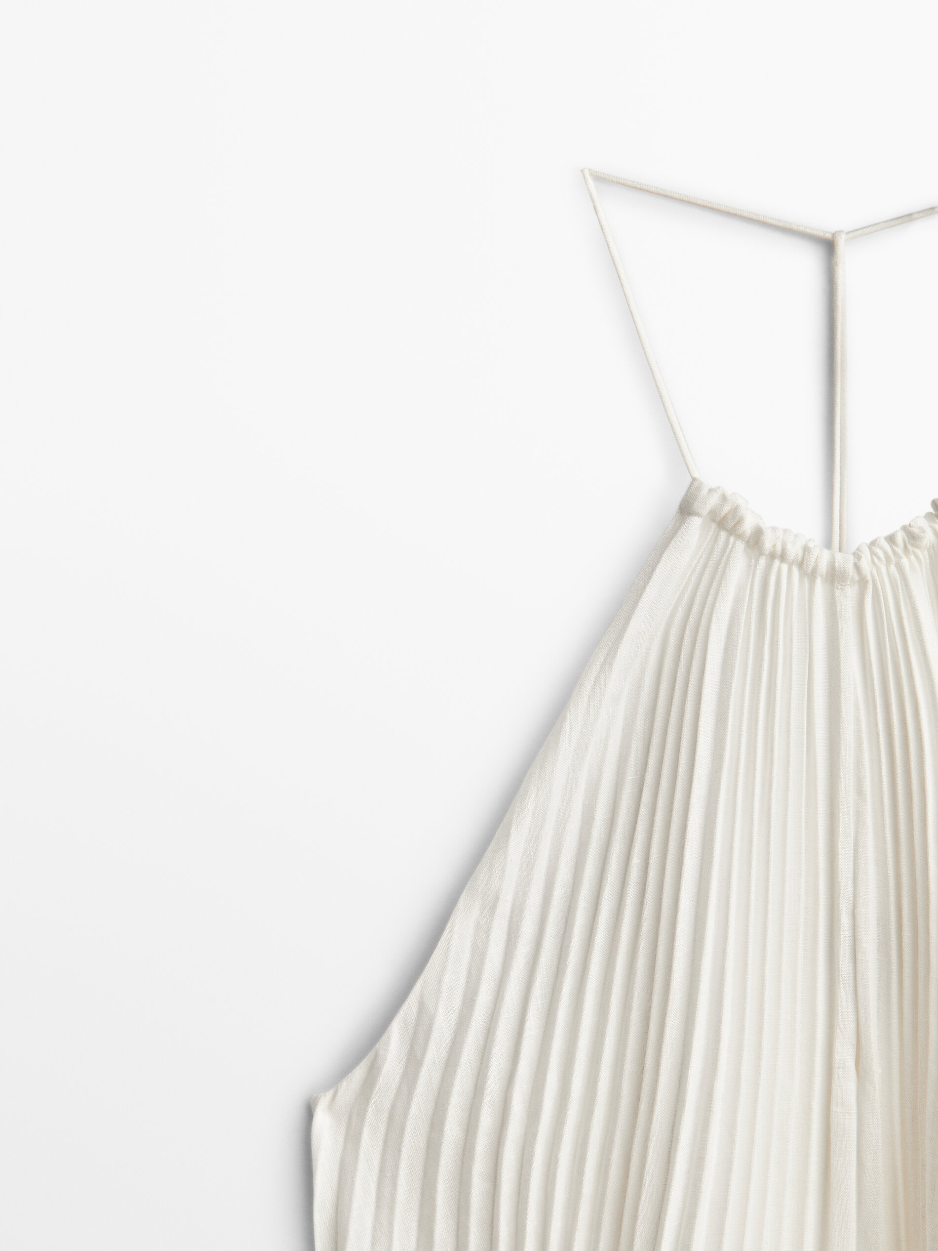 Vestido largo plisado - Massimo Dutti España