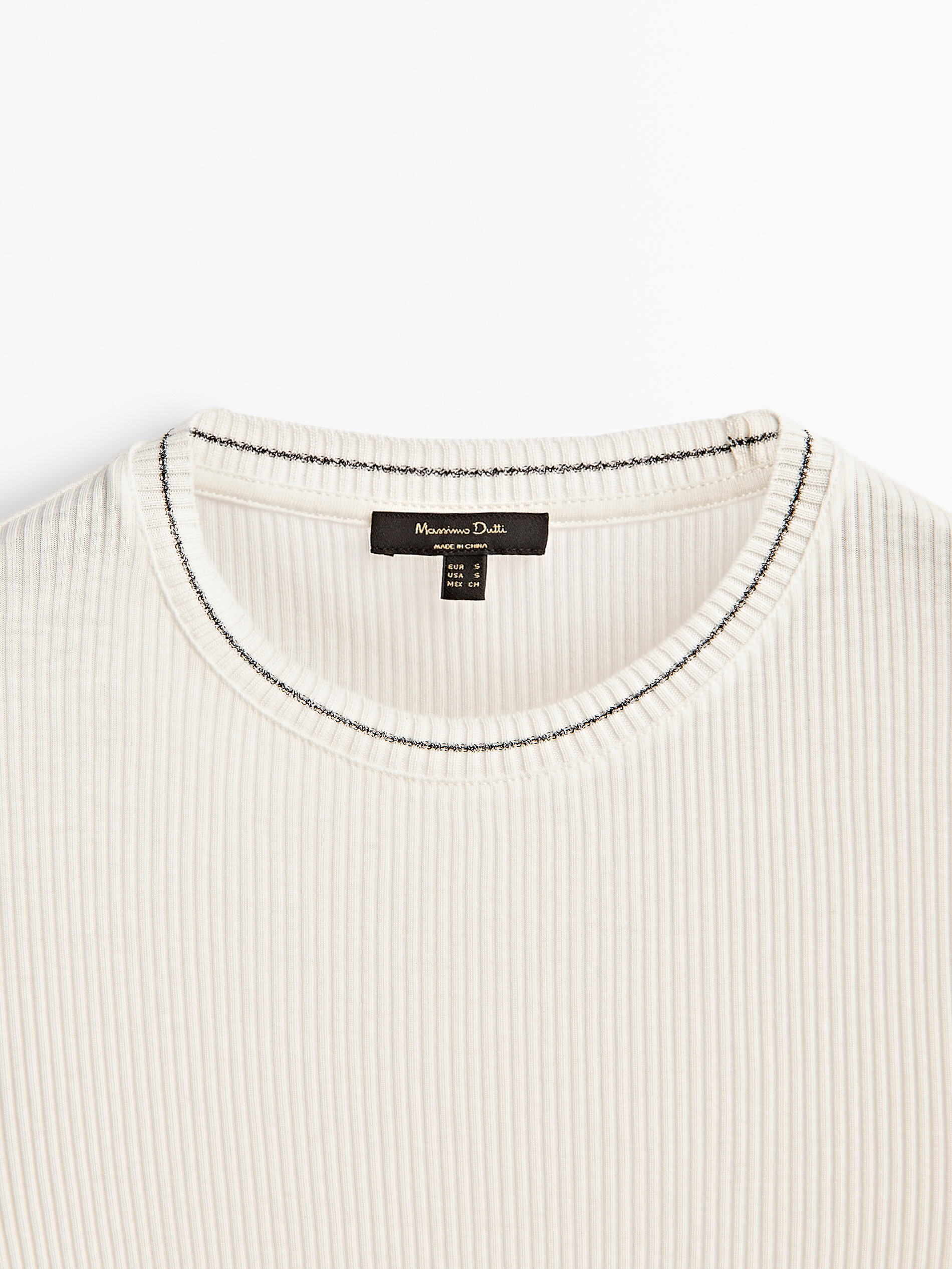 ribbed crew neck meaning