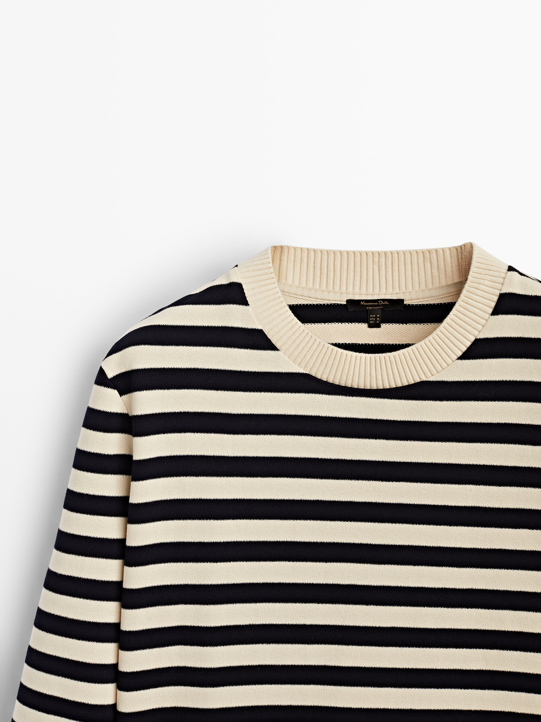 Sudadera rayas algodón - Massimo Dutti España