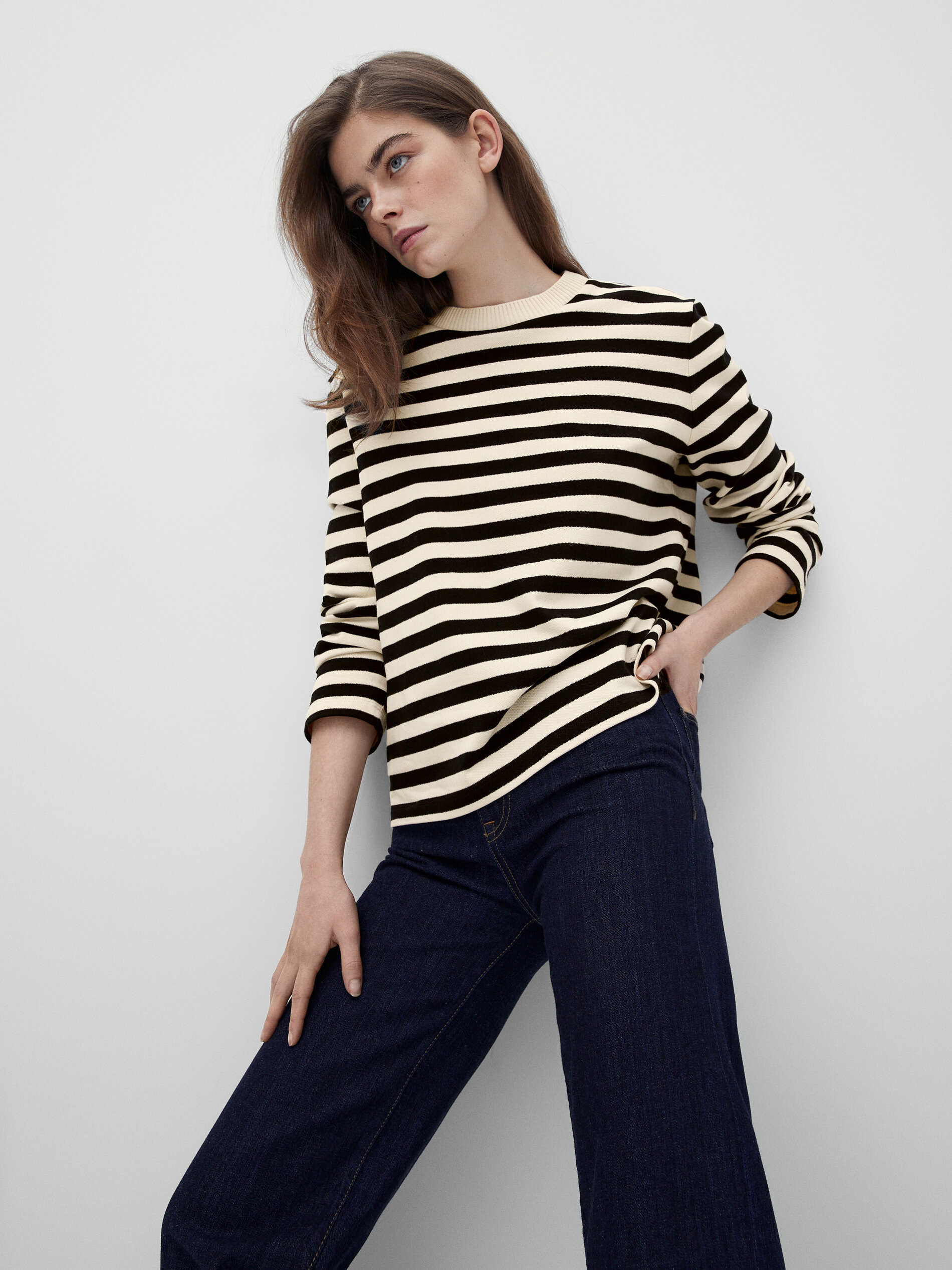 Sudadera rayas algodón - Massimo Dutti España