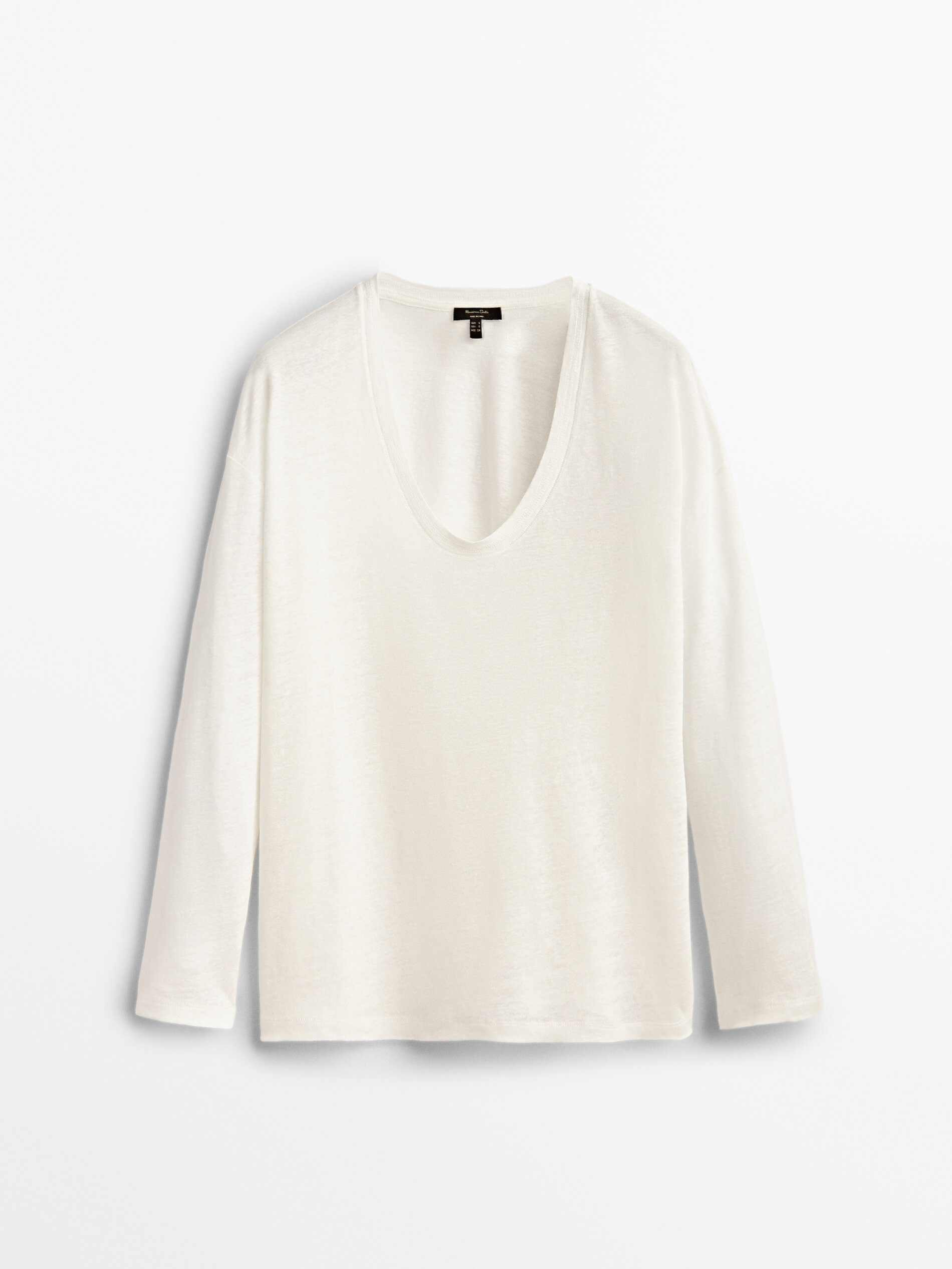 camisetas algodon manga larga mujer