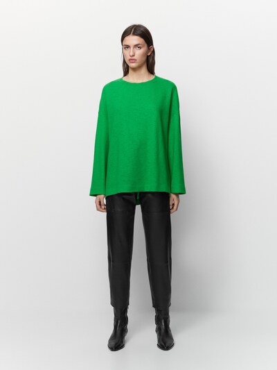 마시모두띠 Massimo Dutti Oversize wool knit T-shirt