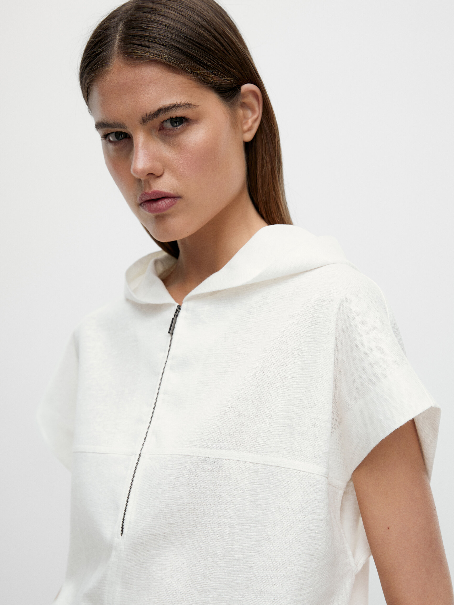 Sudadera sin mangas con capucha - Massimo Dutti España