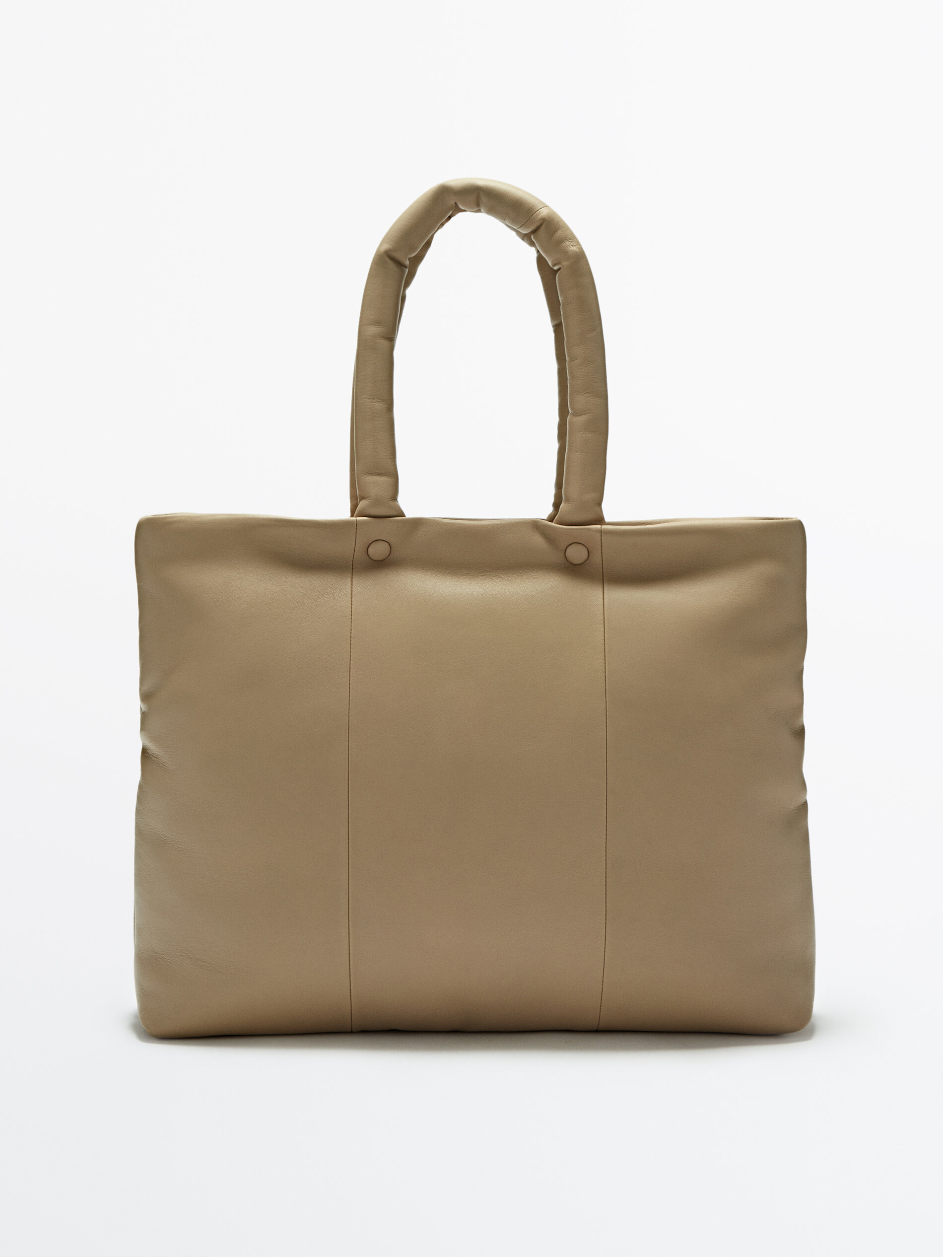 minimalist tote bag with pu handle