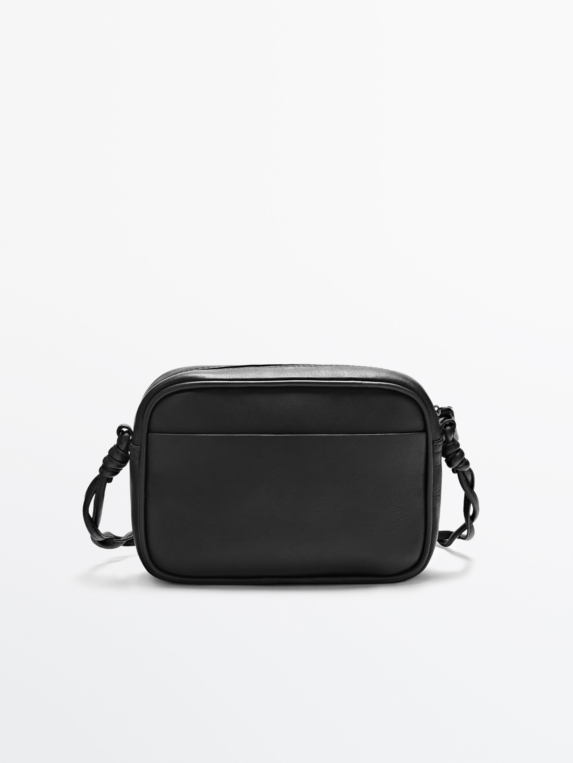 Bolso bandolera trenzado piel - Massimo Dutti España