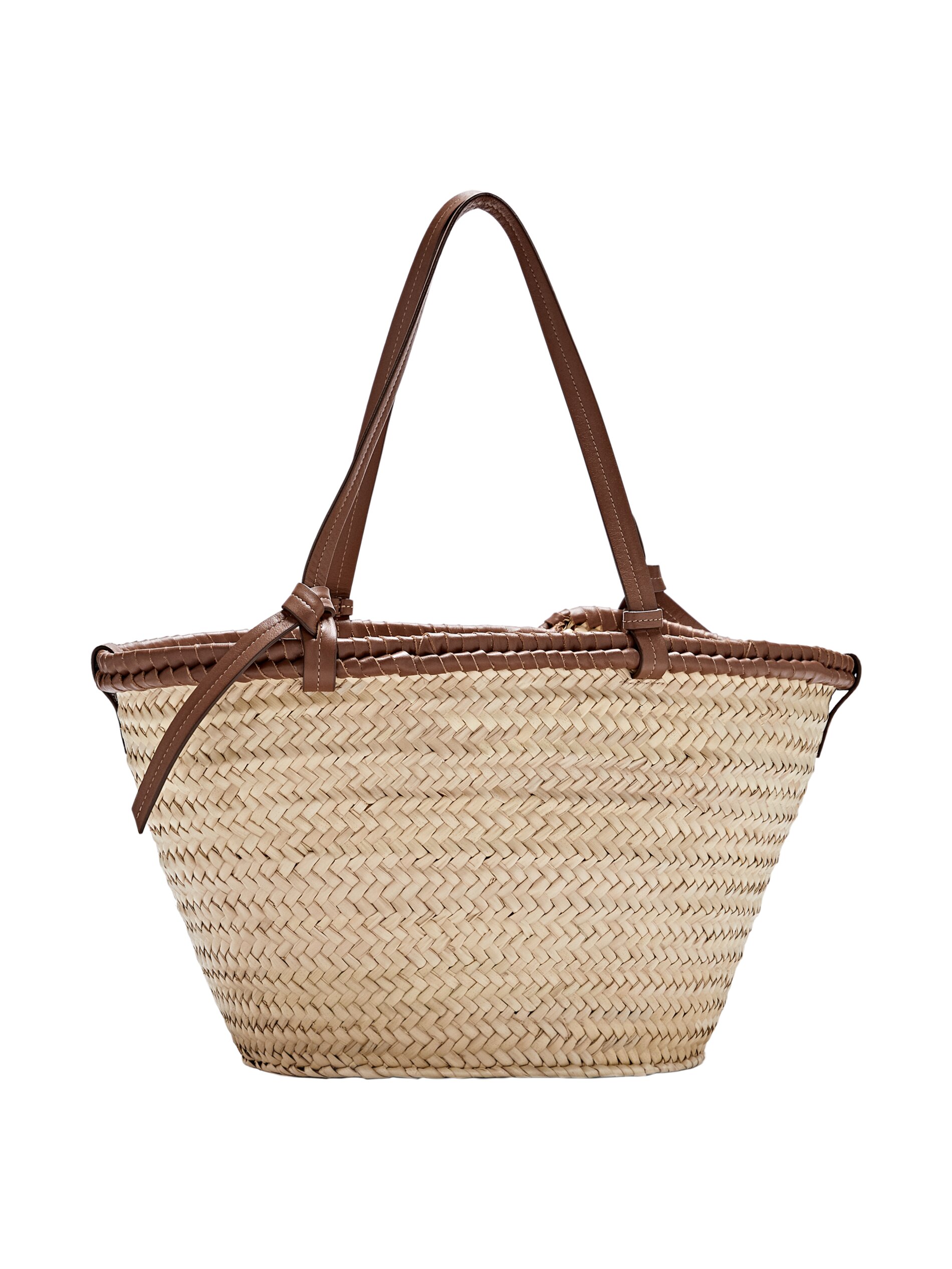 massimo dutti braided leather bolsa
