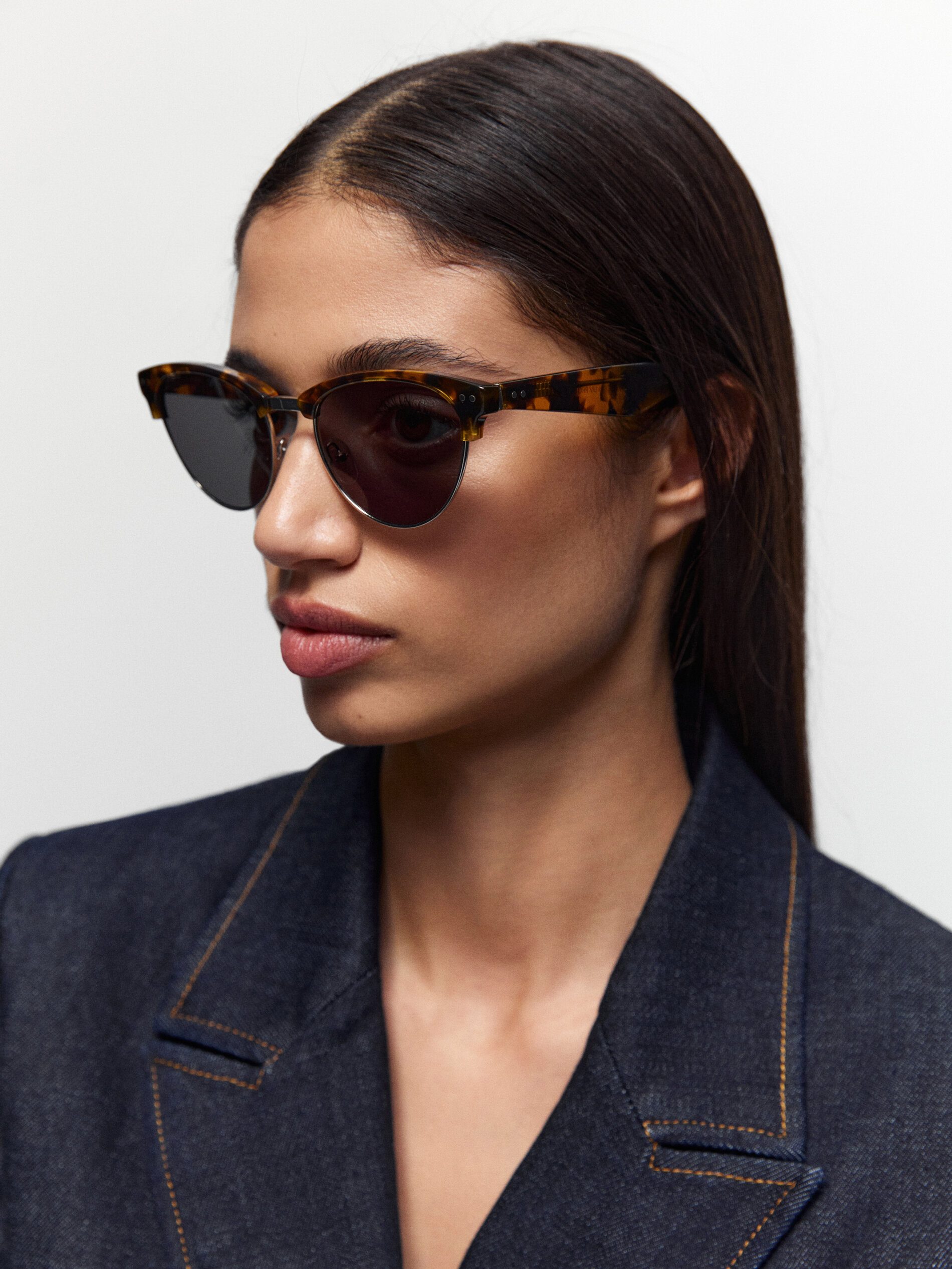 Gafas de sol estructura metal carey - Massimo Dutti España