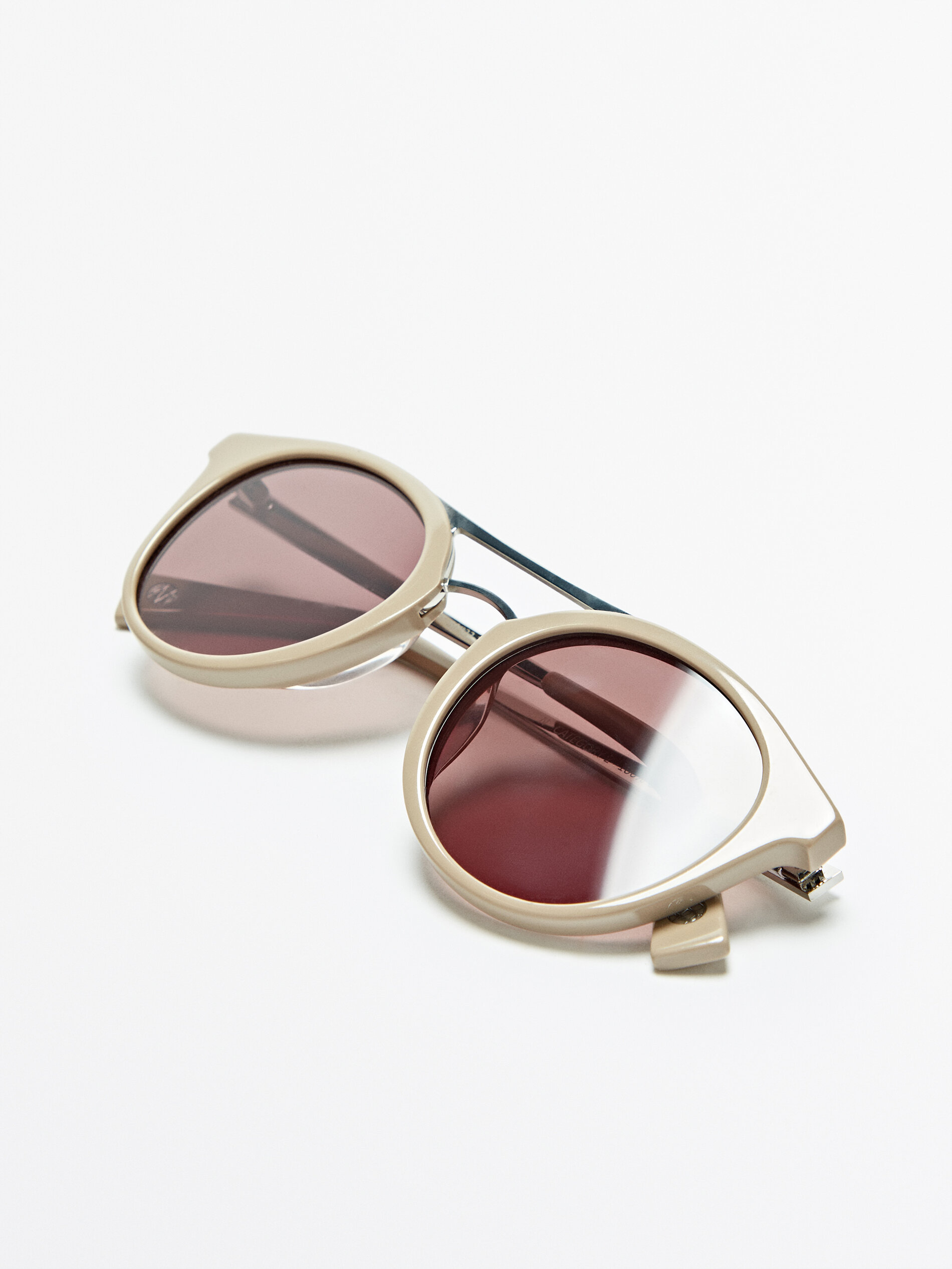 Gafas de sol redondas puente metal - Massimo Dutti España