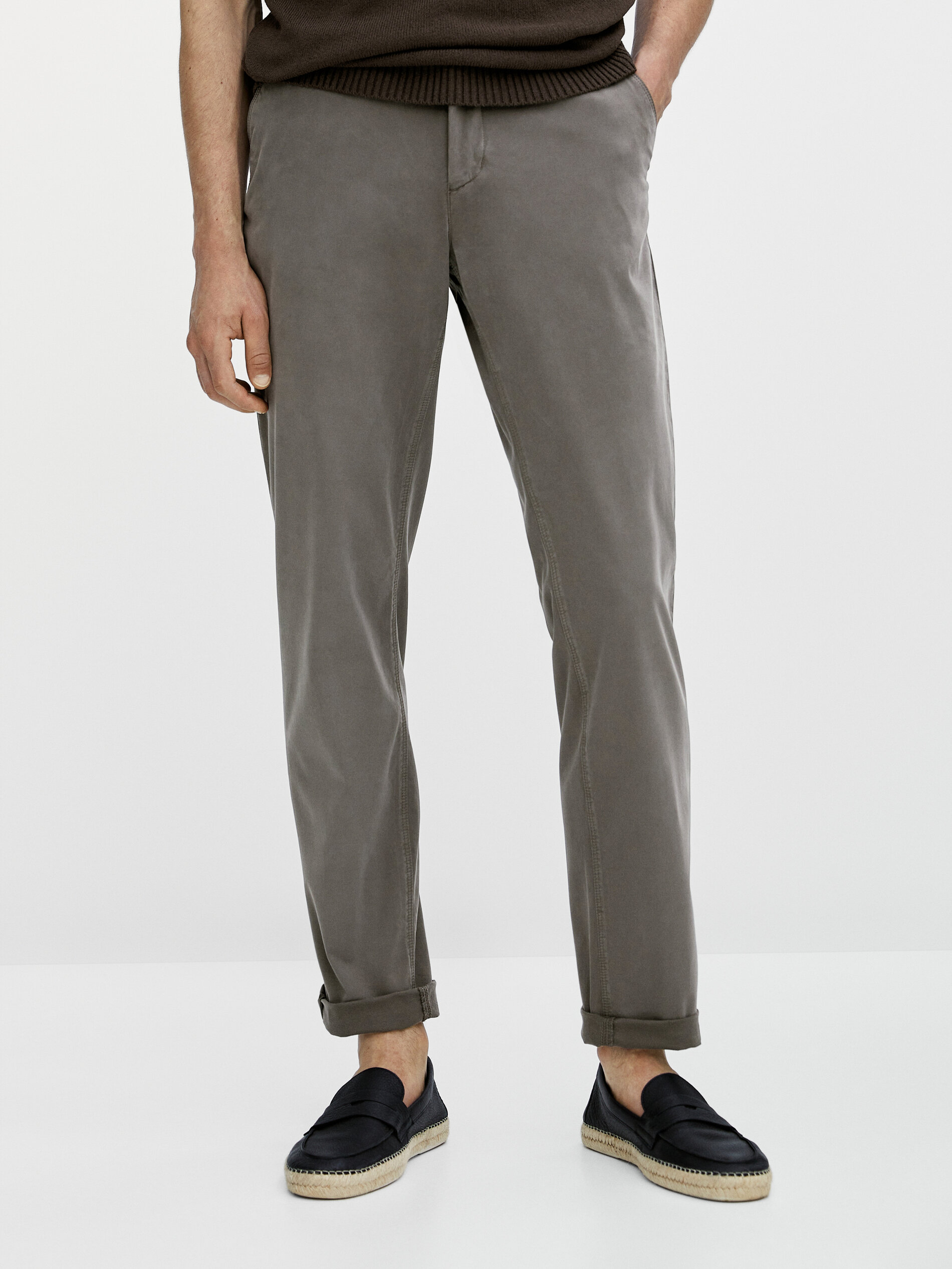Pantaloni chino regular fit in cotone - Massimo Dutti Italia