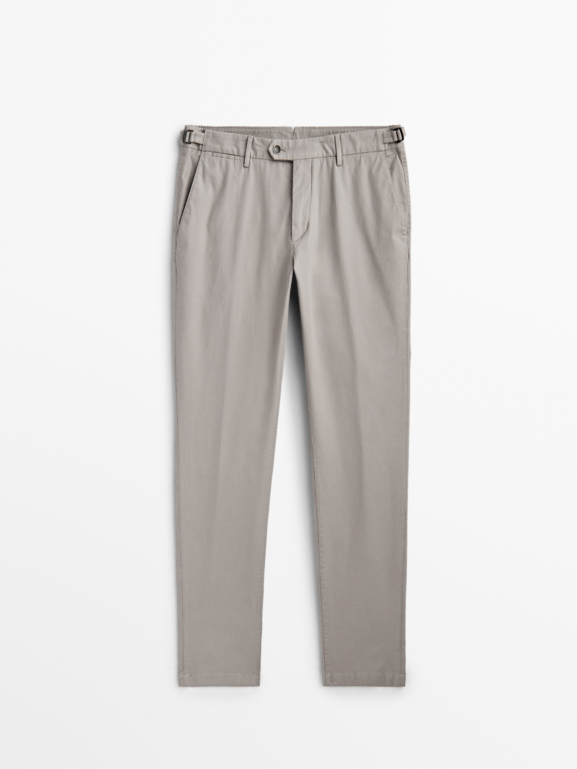 Pantalón chino microestructura slim fit - Massimo Dutti España