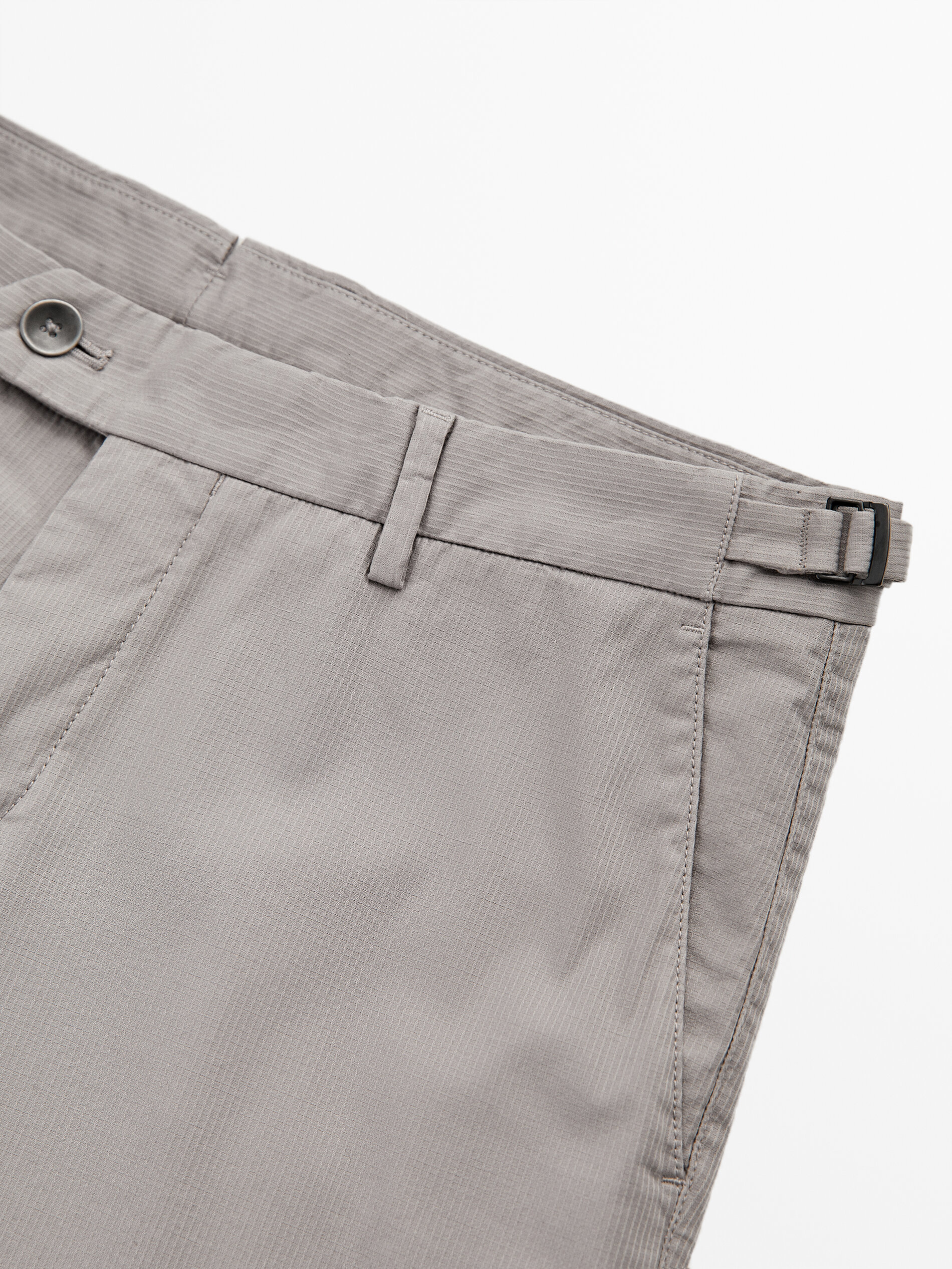 Pantalón chino microestructura slim fit - Massimo Dutti España