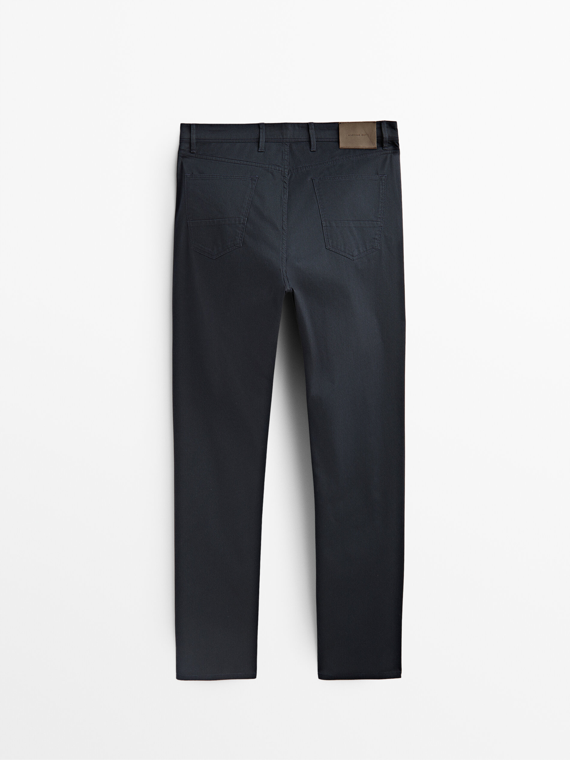 5-pocket broek met structuur slim fit - Massimo Dutti Belgium