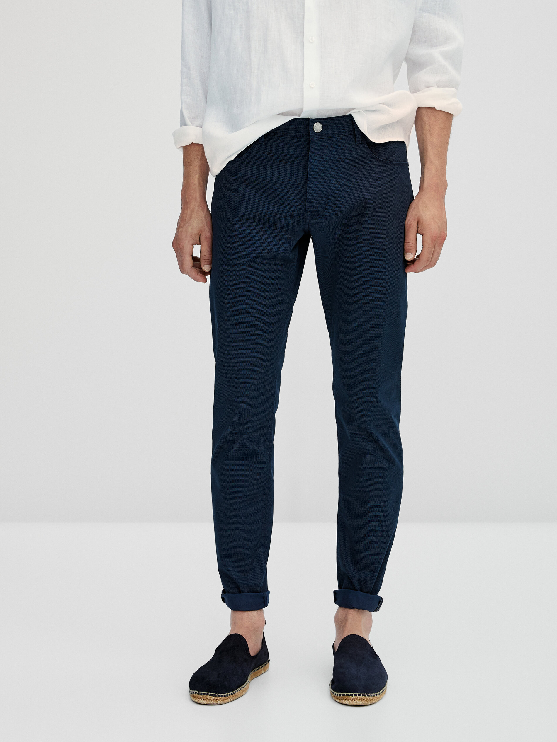 Pantalón tejanero estructura slim fit - Massimo Dutti España