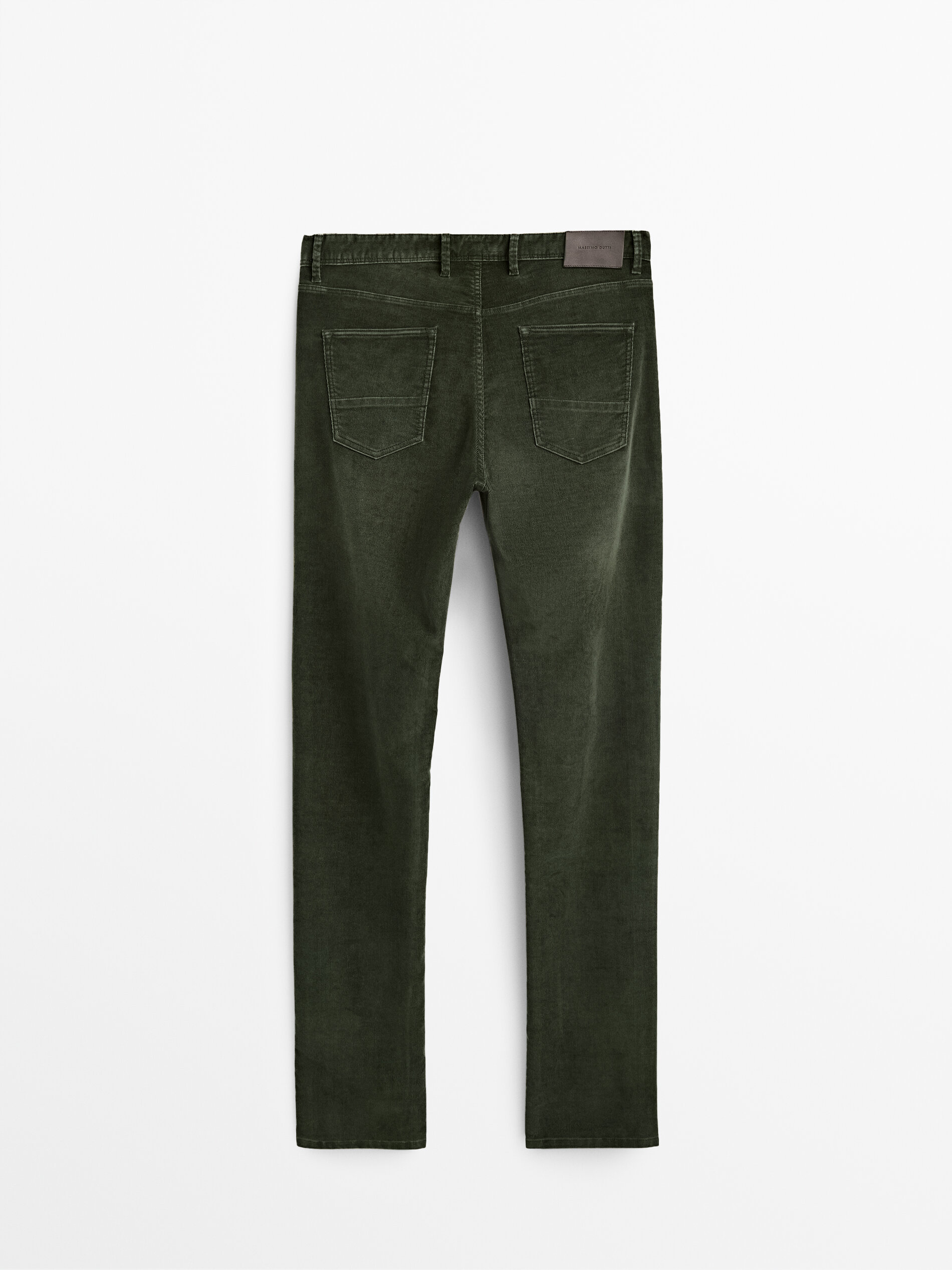 Slim fit corduroy denim-effect trousers 