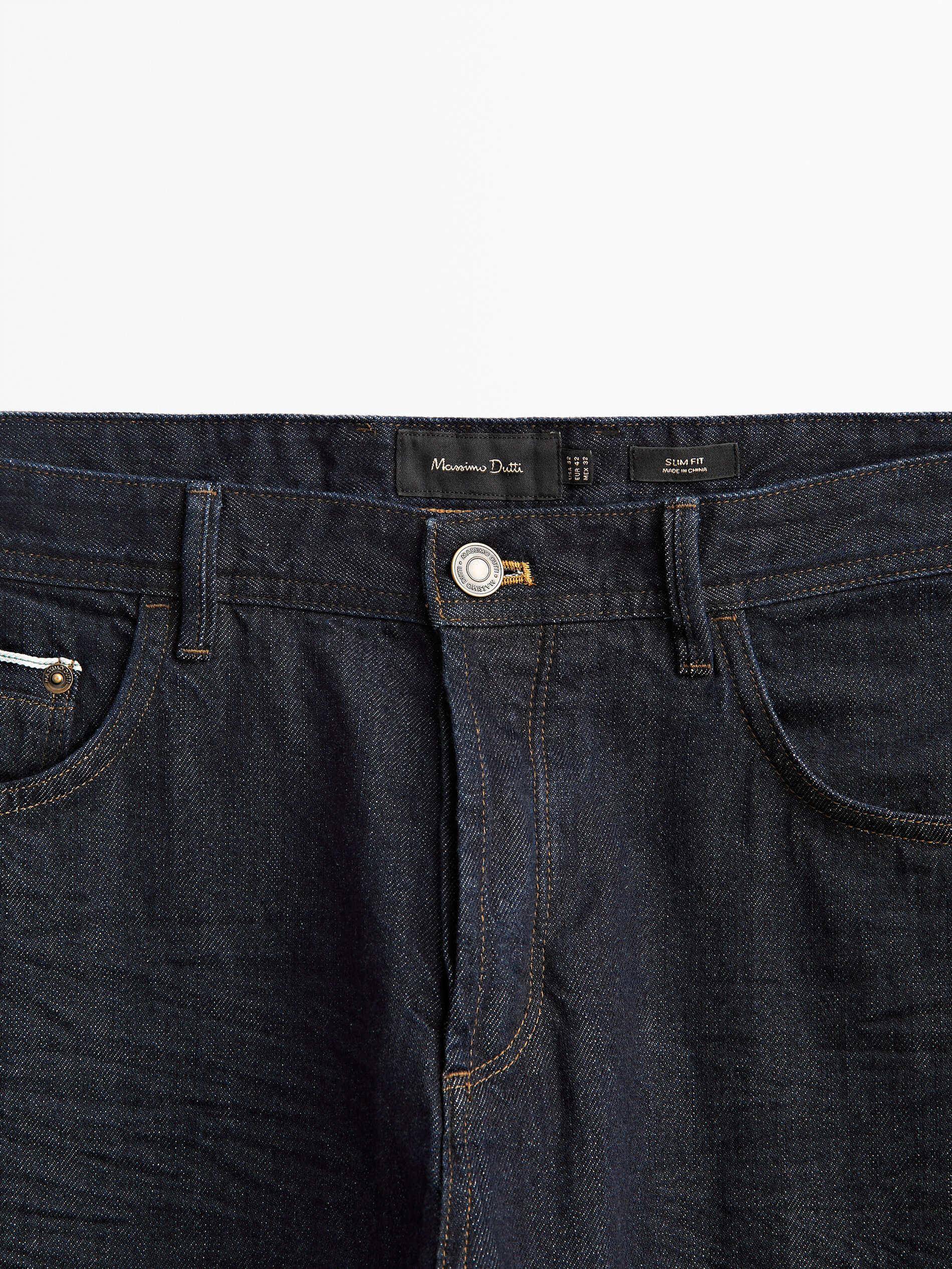 Slim fit selvedge jeans - Massimo Dutti United Kingdom