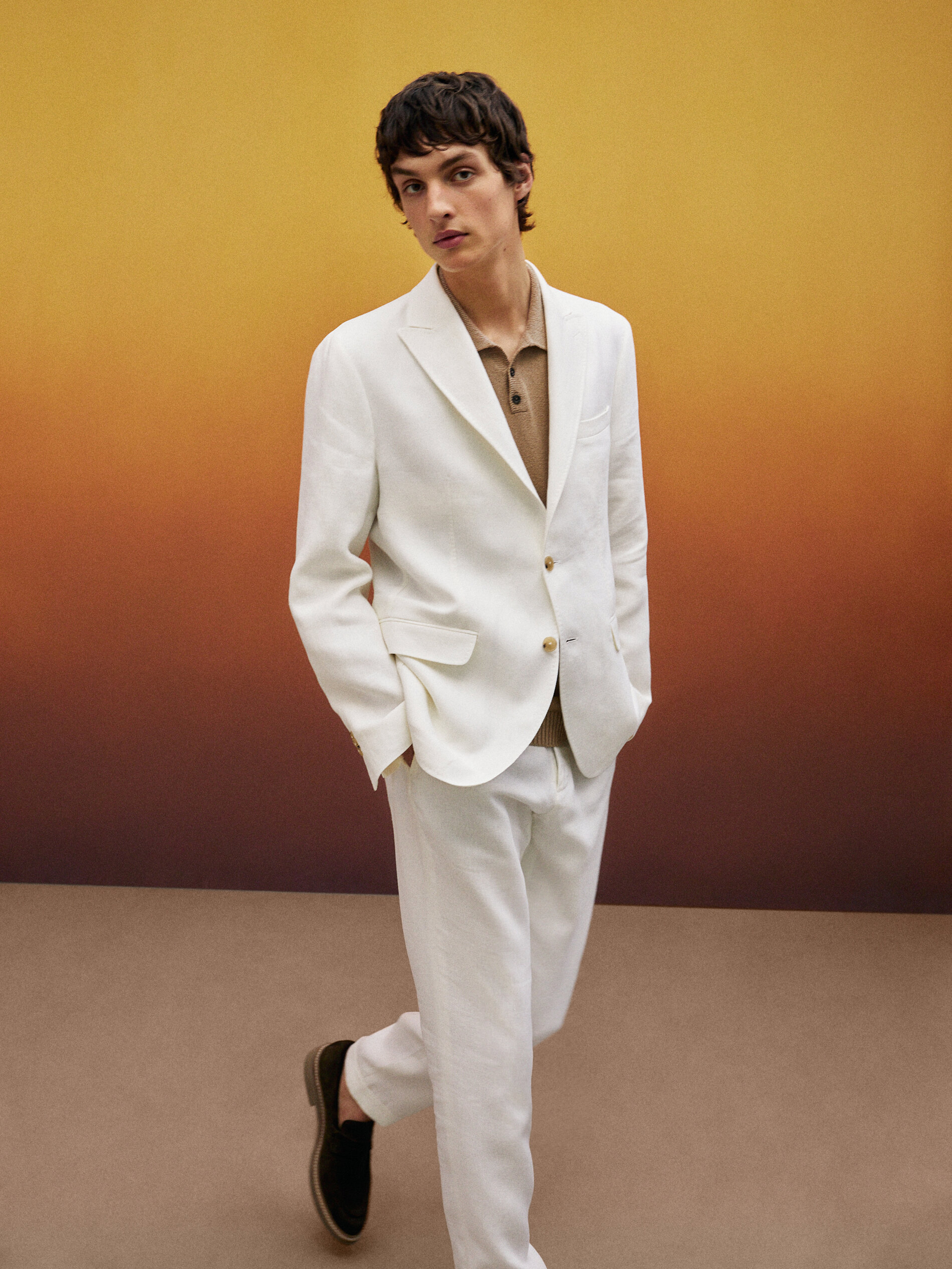 Pantalón blanco traje lino Limited Edition - Massimo Dutti España