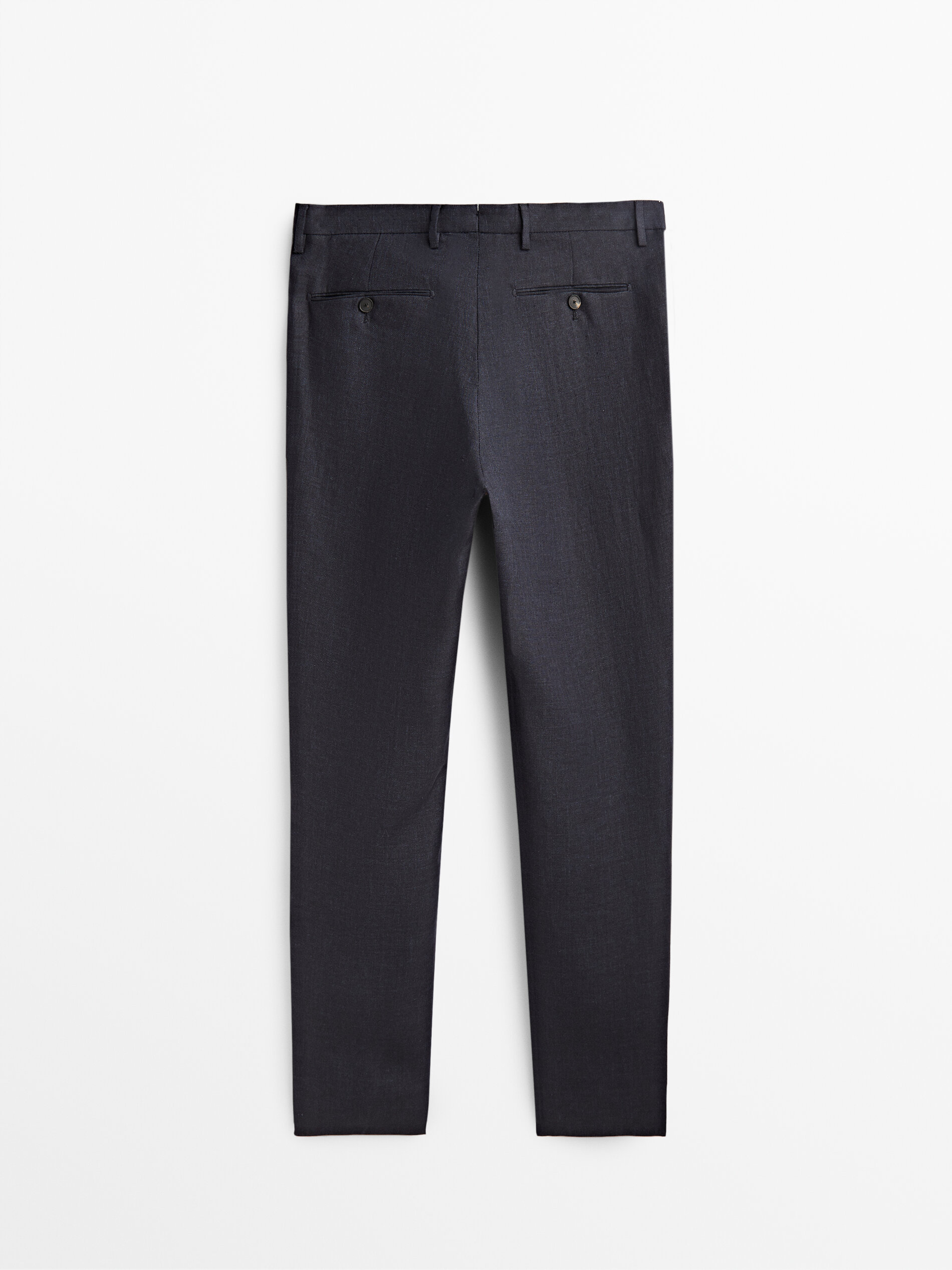 Pantalón sarga lino casual fit - Massimo Dutti España