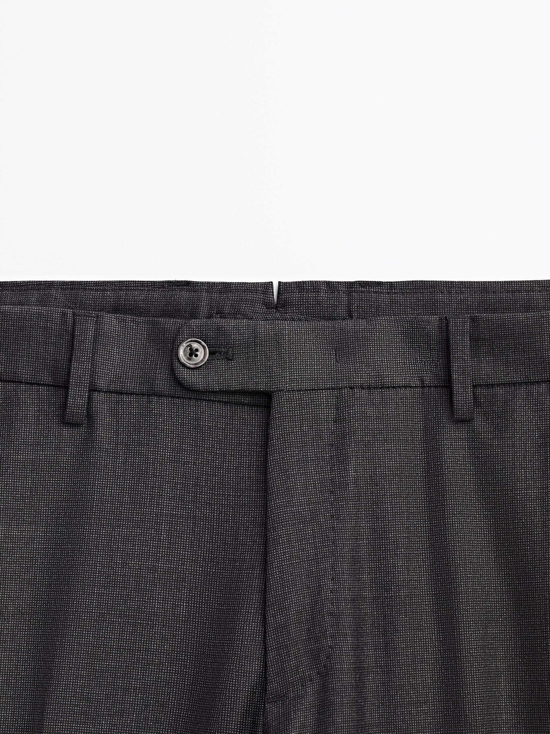 Grey wool suit trousers - Massimo Dutti 