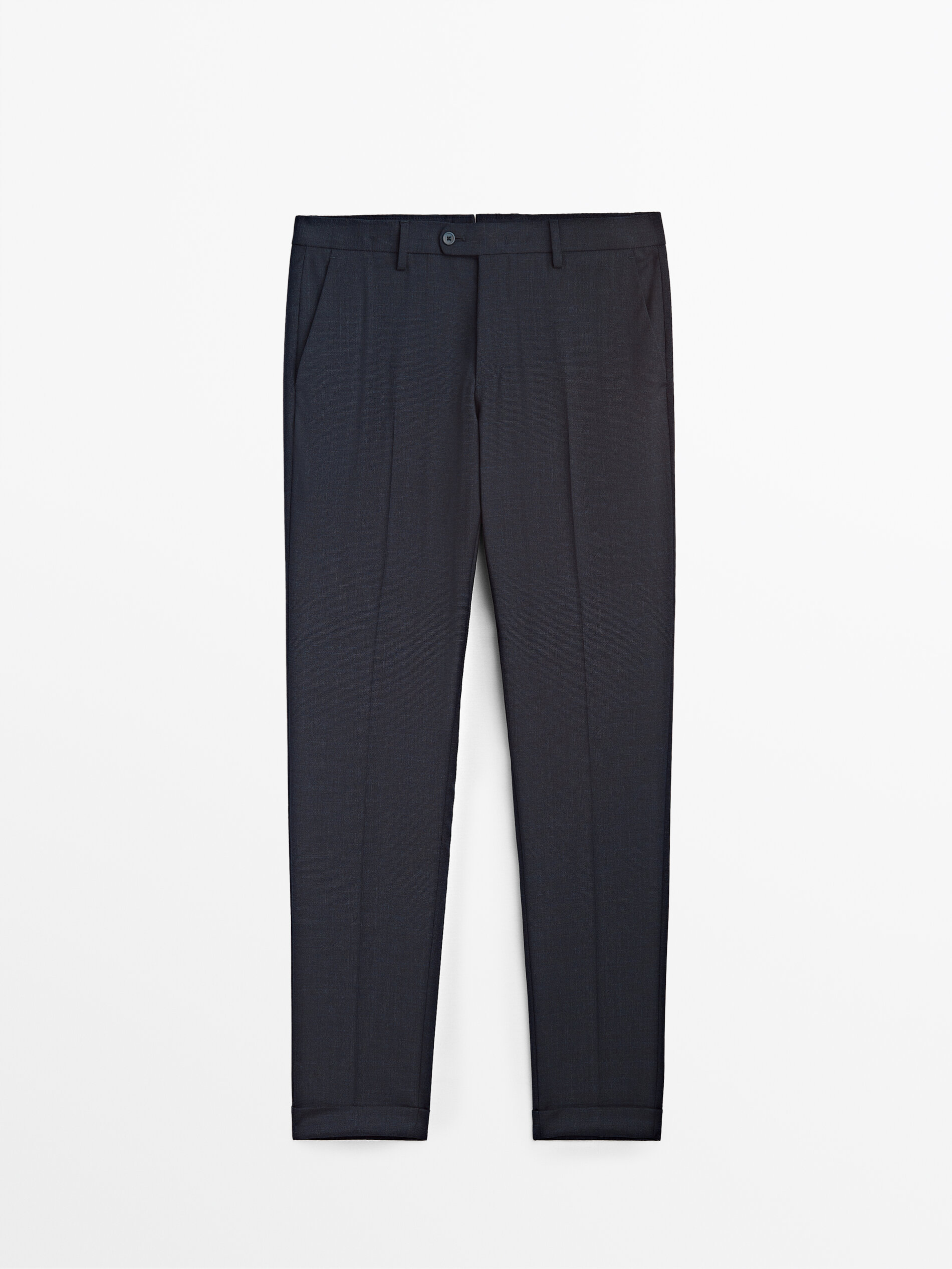 Pantaloni da completo di lana con filo mouliné - Massimo Dutti Italia