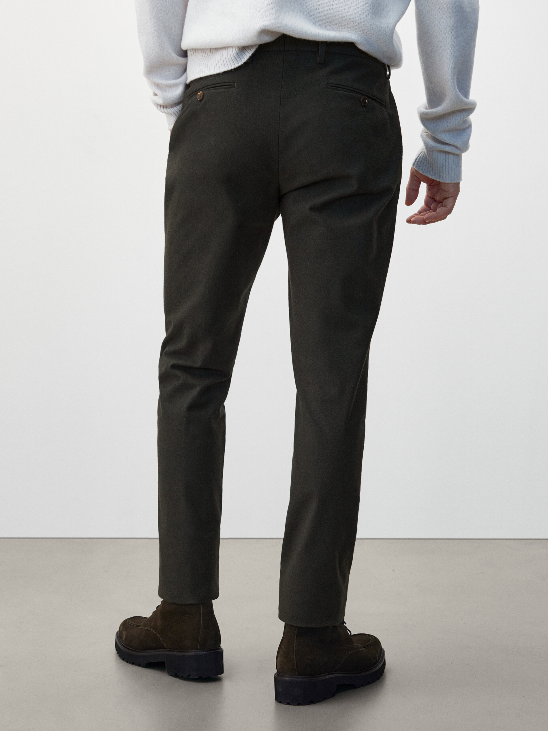 Brushed cotton trousers - Massimo Dutti 