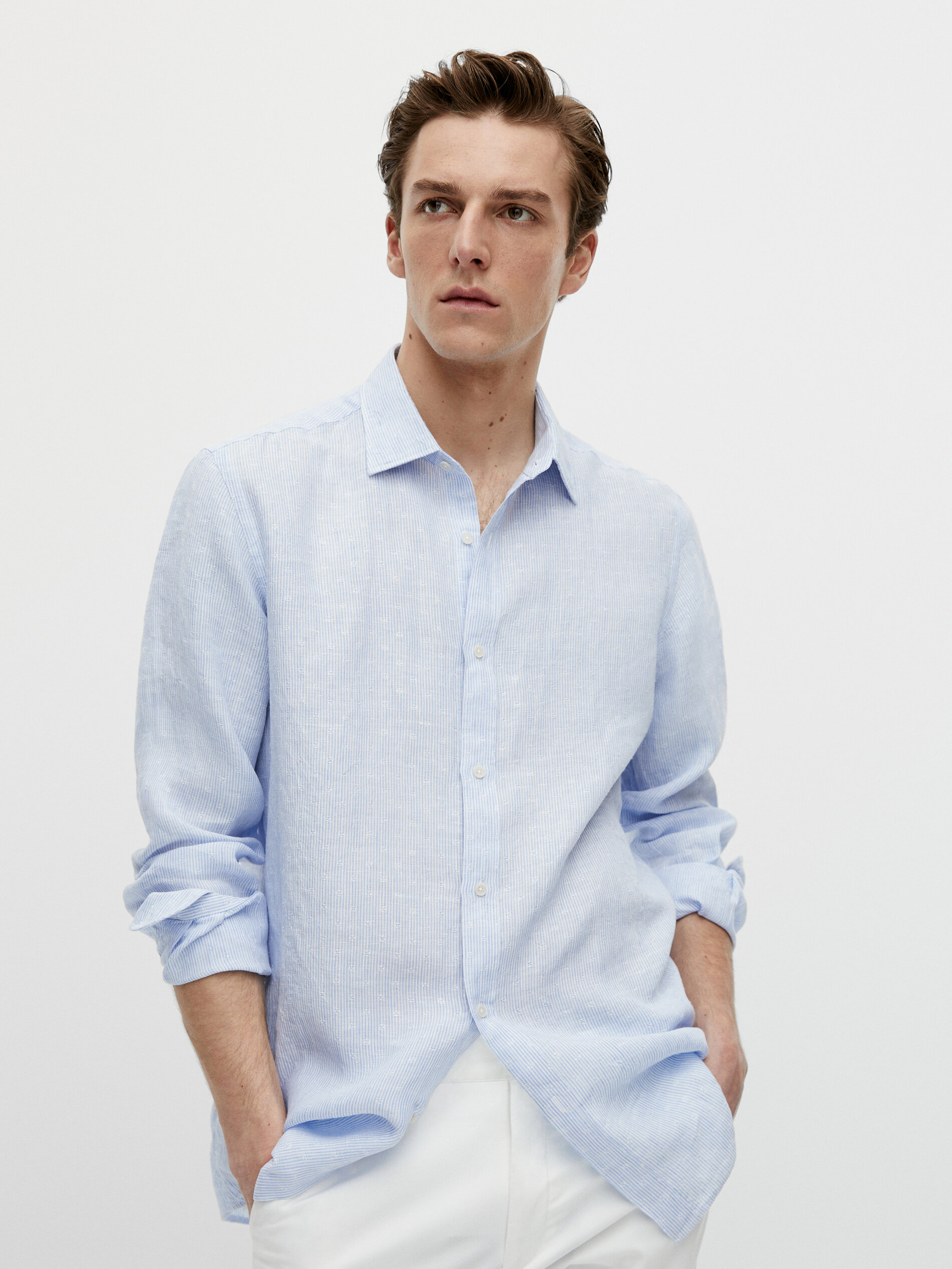 Camisa 100% lino slim fit - Massimo Dutti México