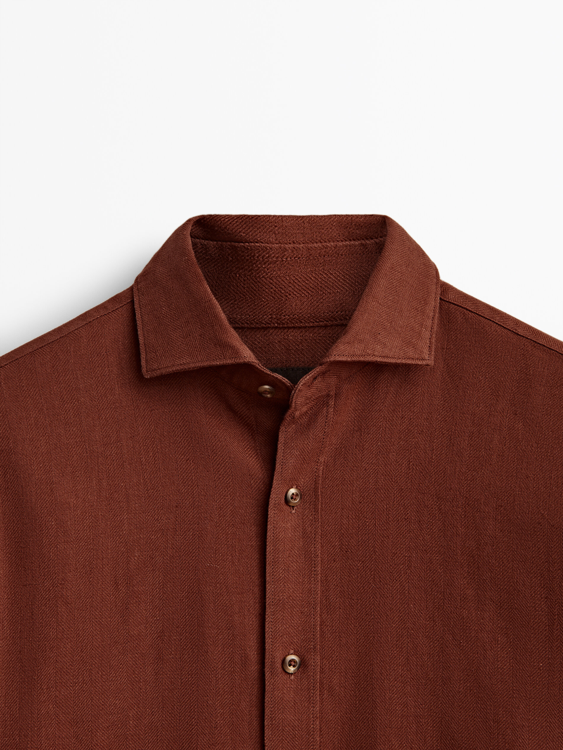 Slim fit cotton and linen blend 