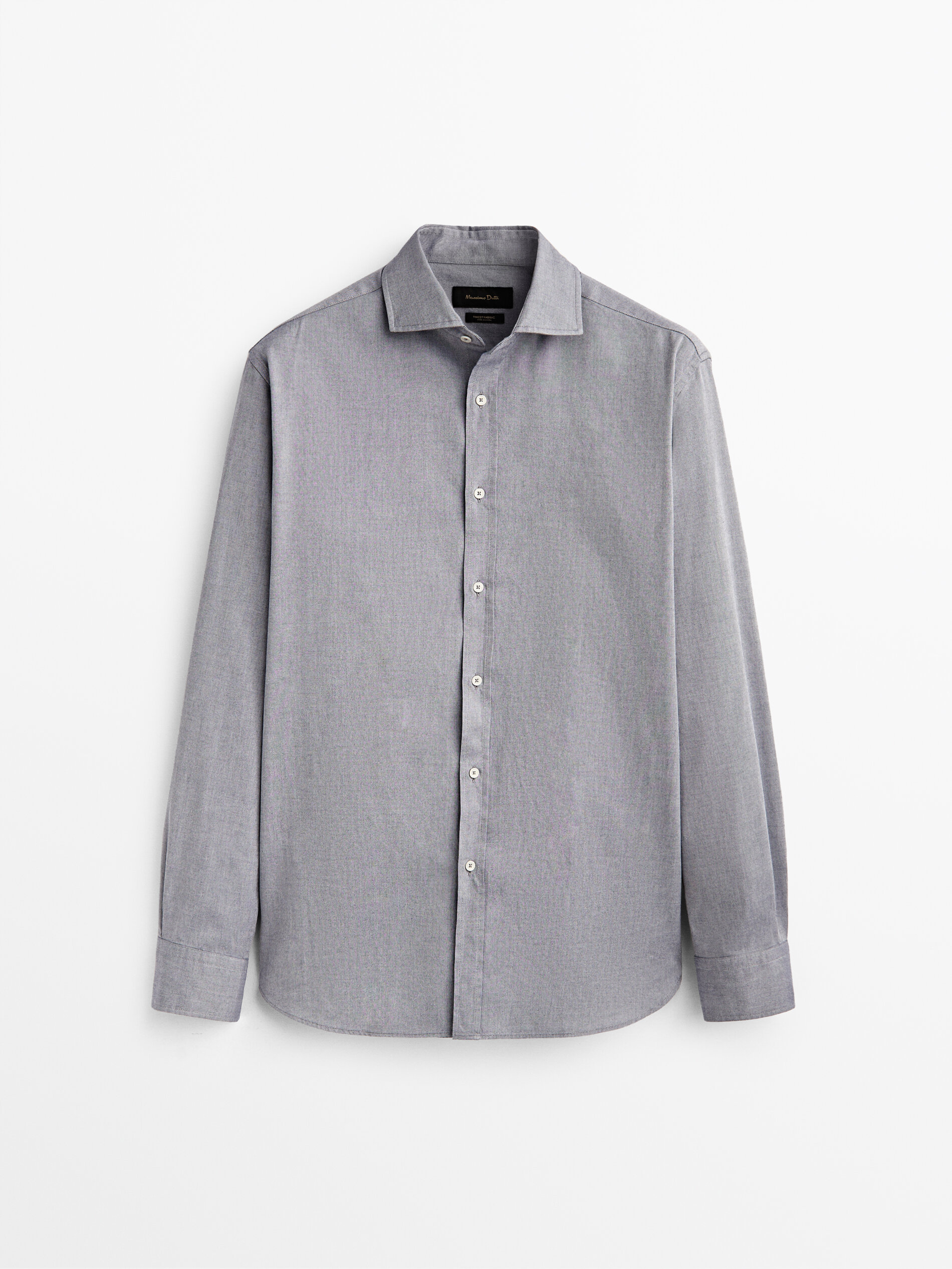 Slim-fit pinpoint cotton Oxford shirt 