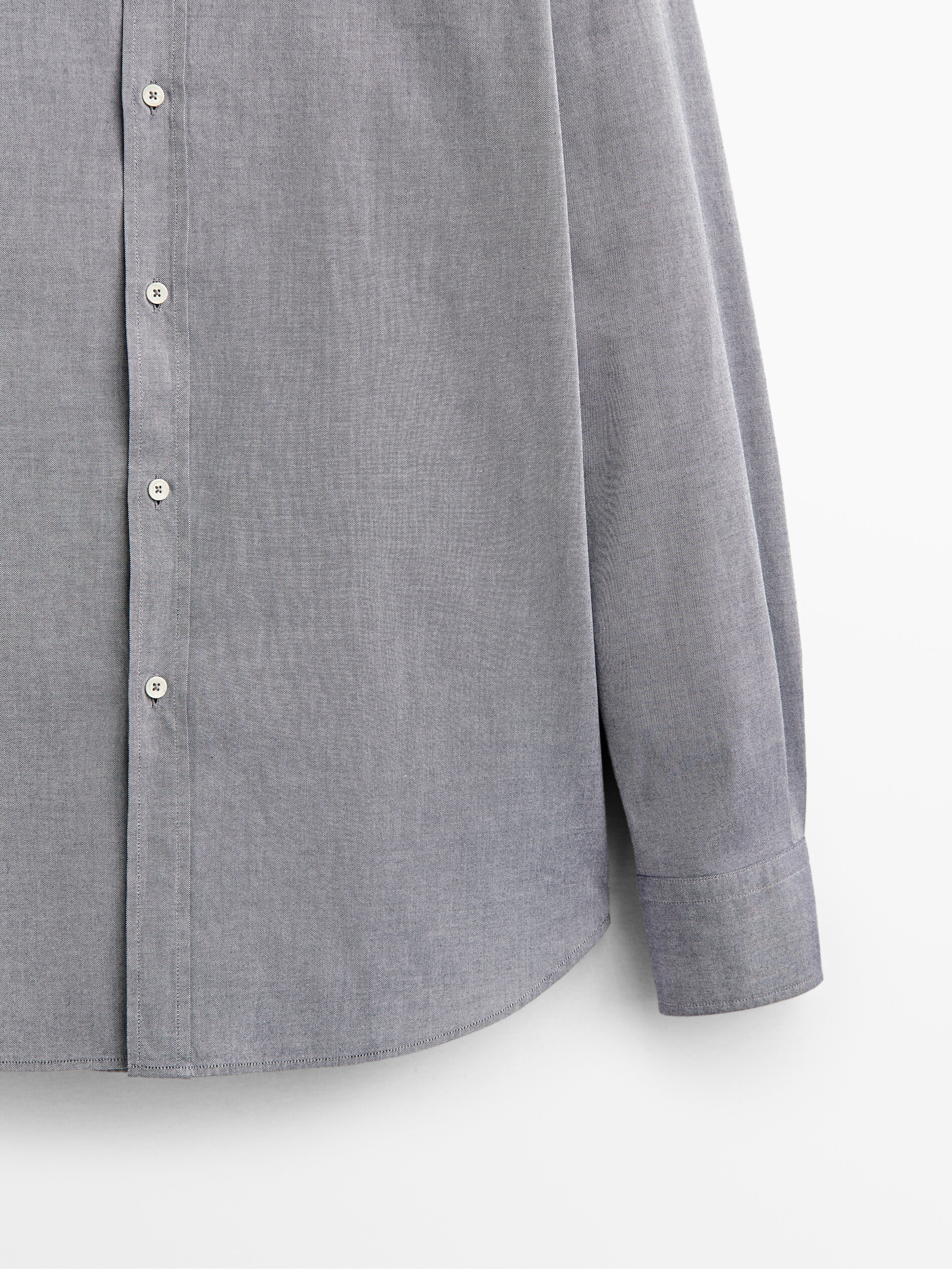 Slim-fit pinpoint cotton Oxford shirt 