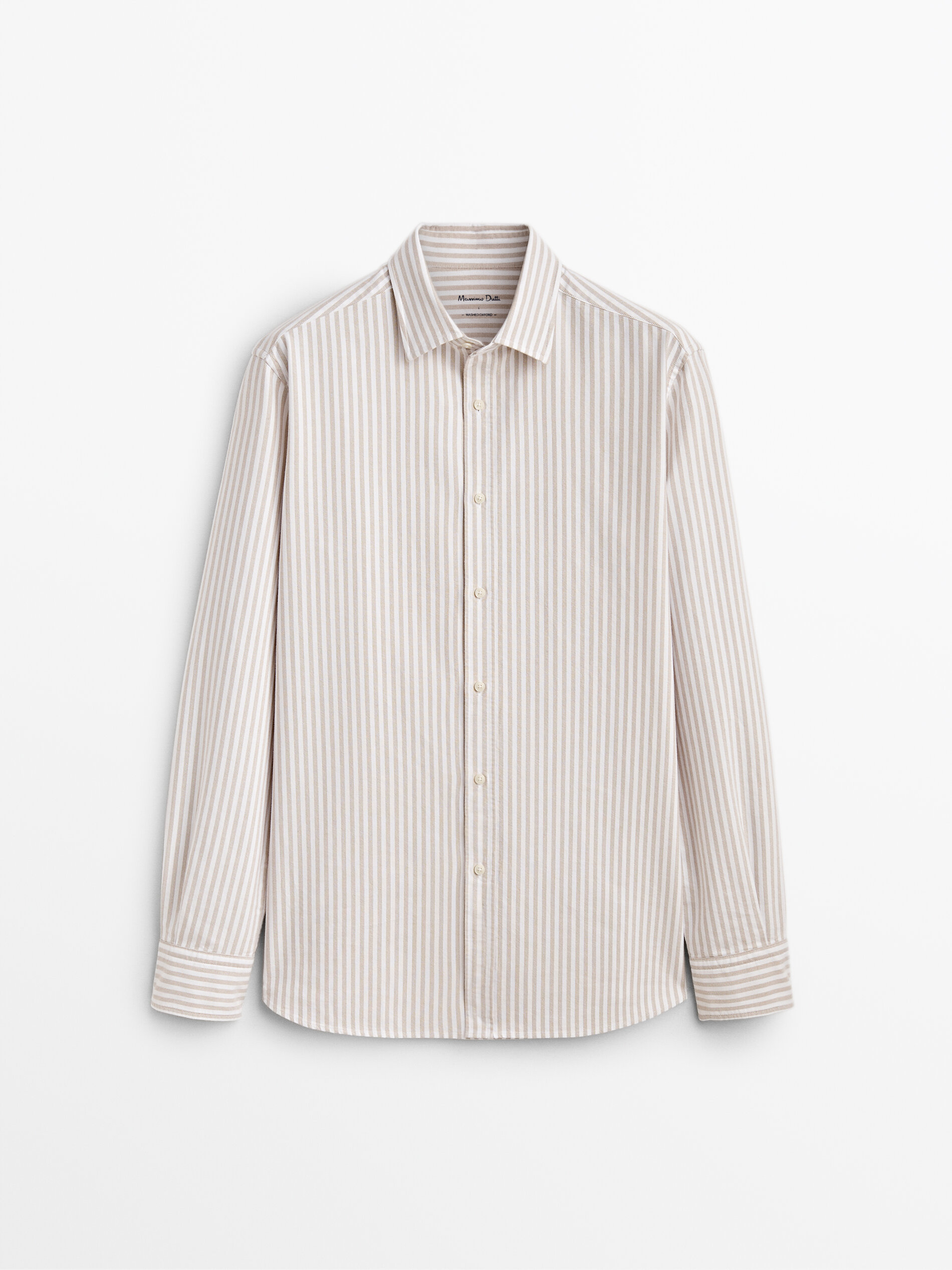 Slim fit cotton striped Oxford shirt 