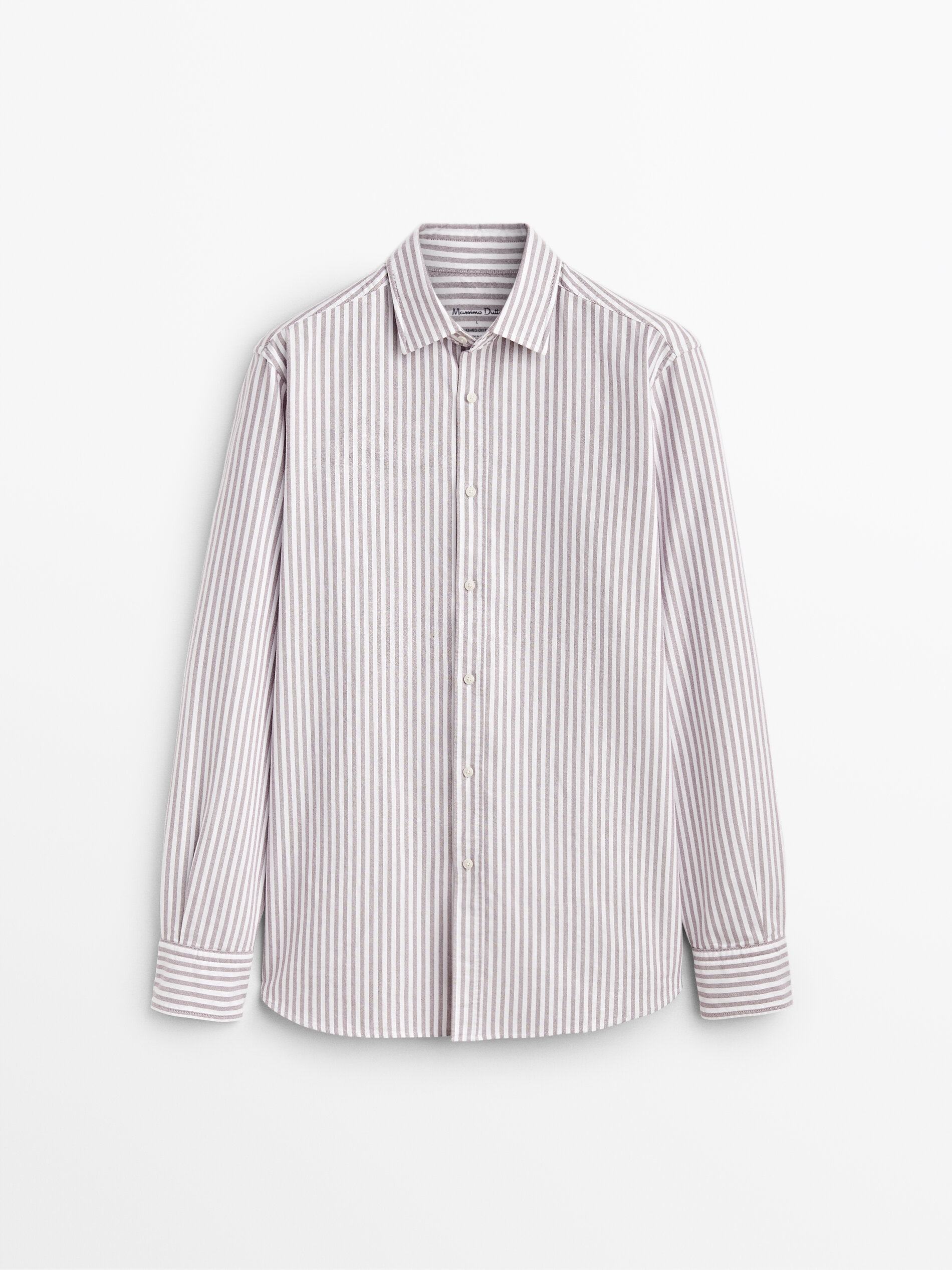 Slim fit cotton striped Oxford shirt 