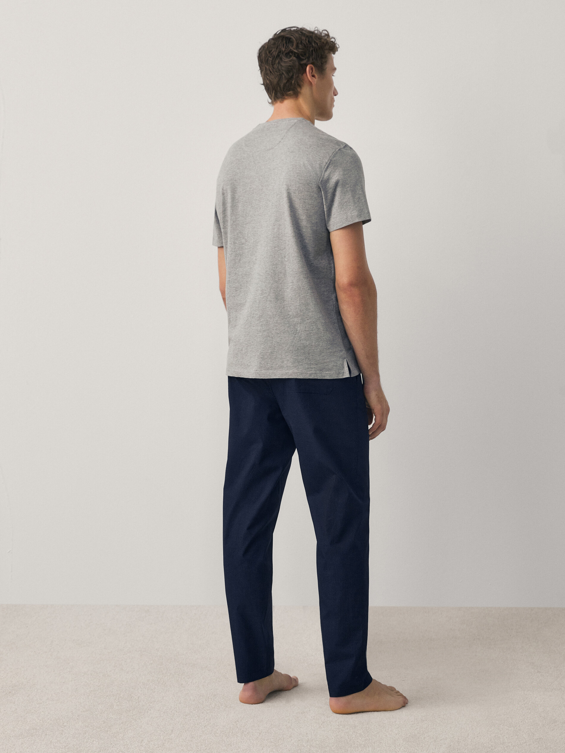 Pigiama con pantaloni lunghi a pois e maglietta a maniche corte - Massimo  Dutti Italia