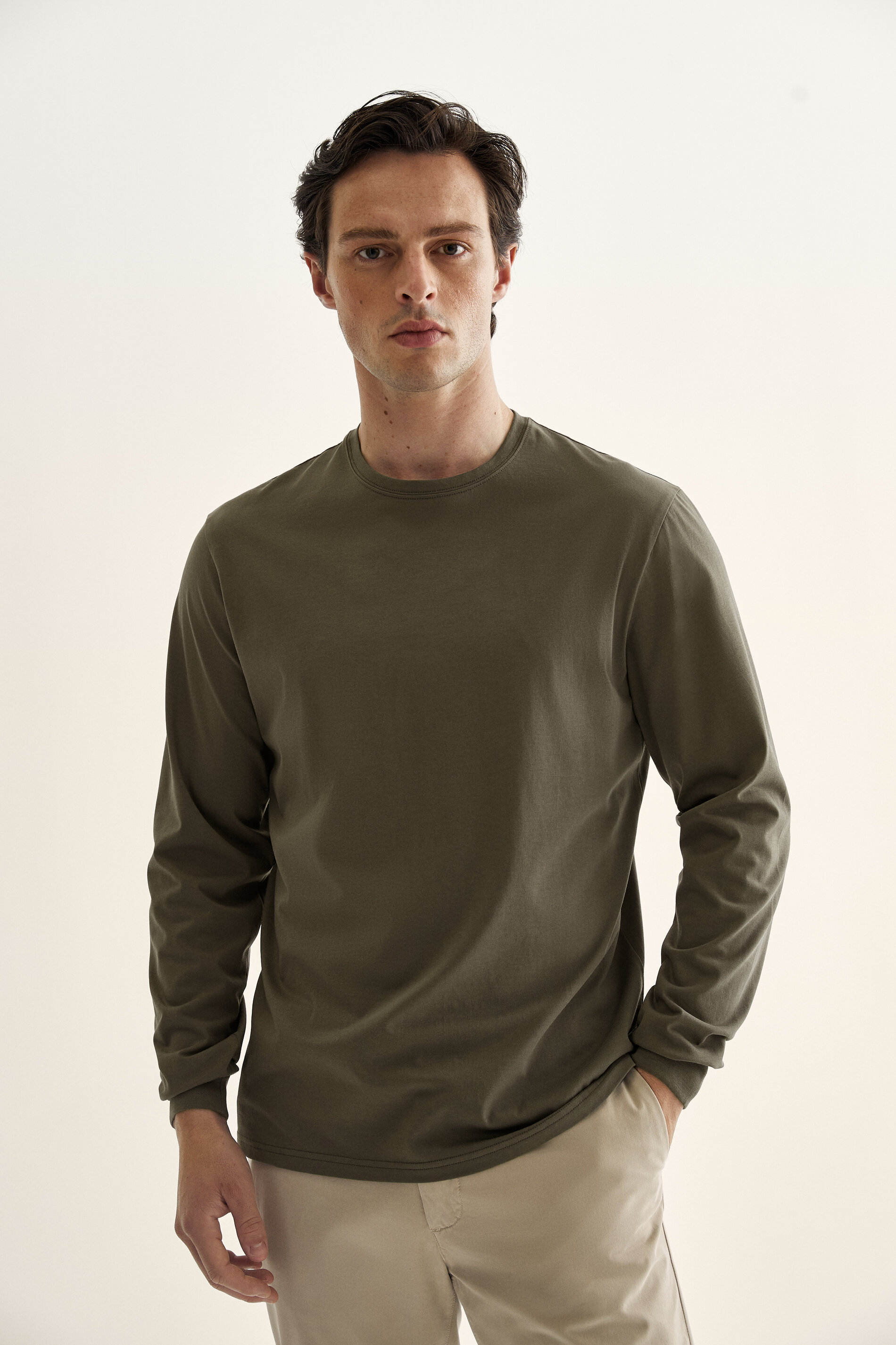 Men´s 100% cotton long sleeve T-shirt 