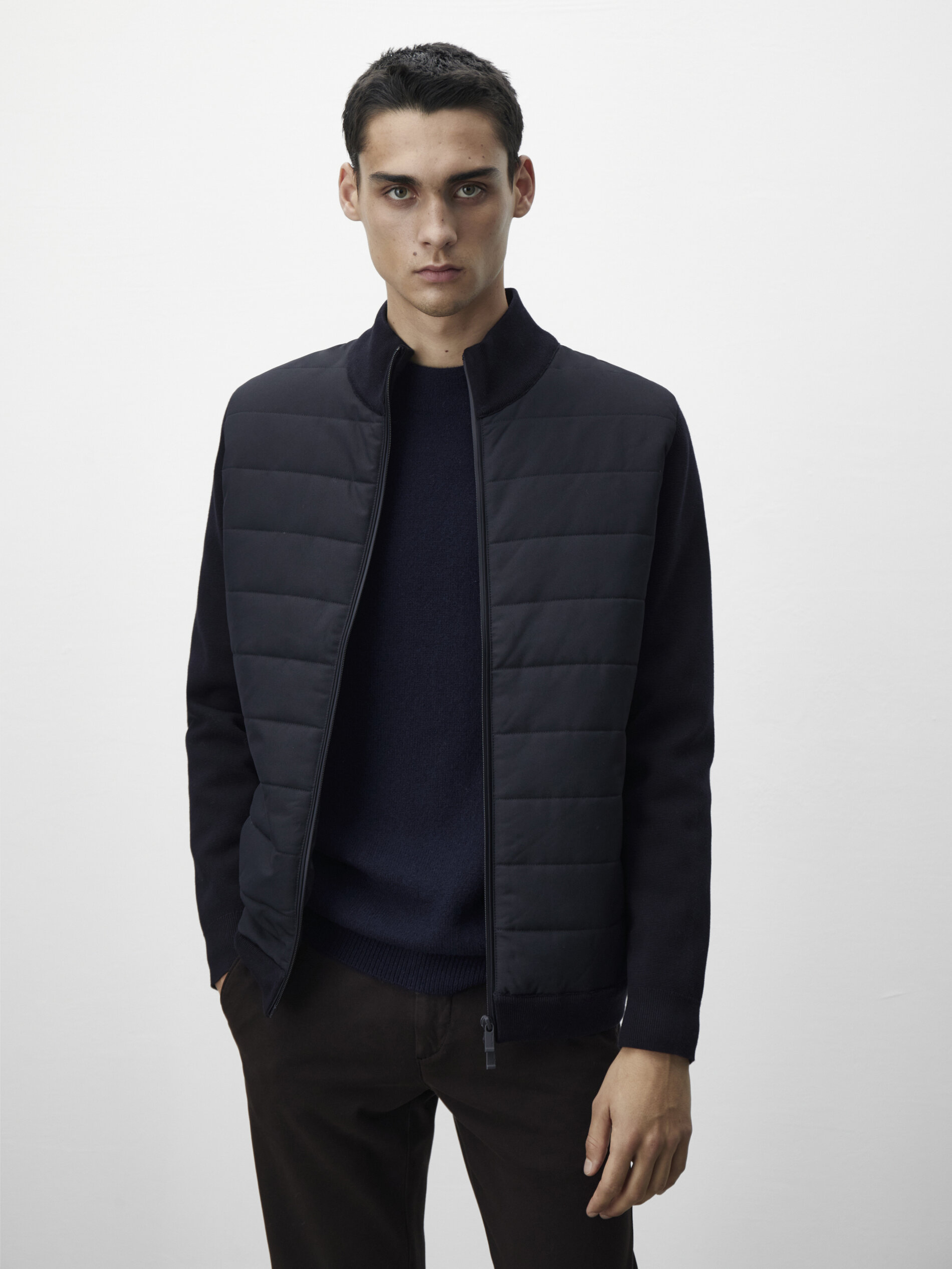 quilted cardigan jacket