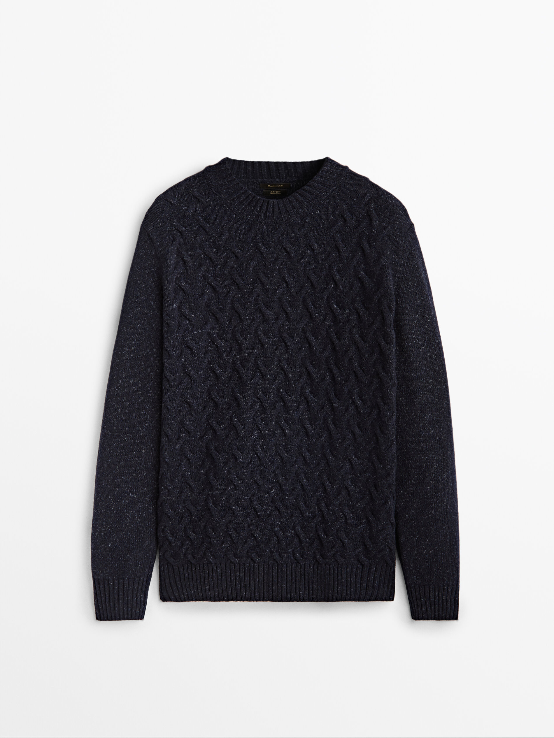 black open knit sweater