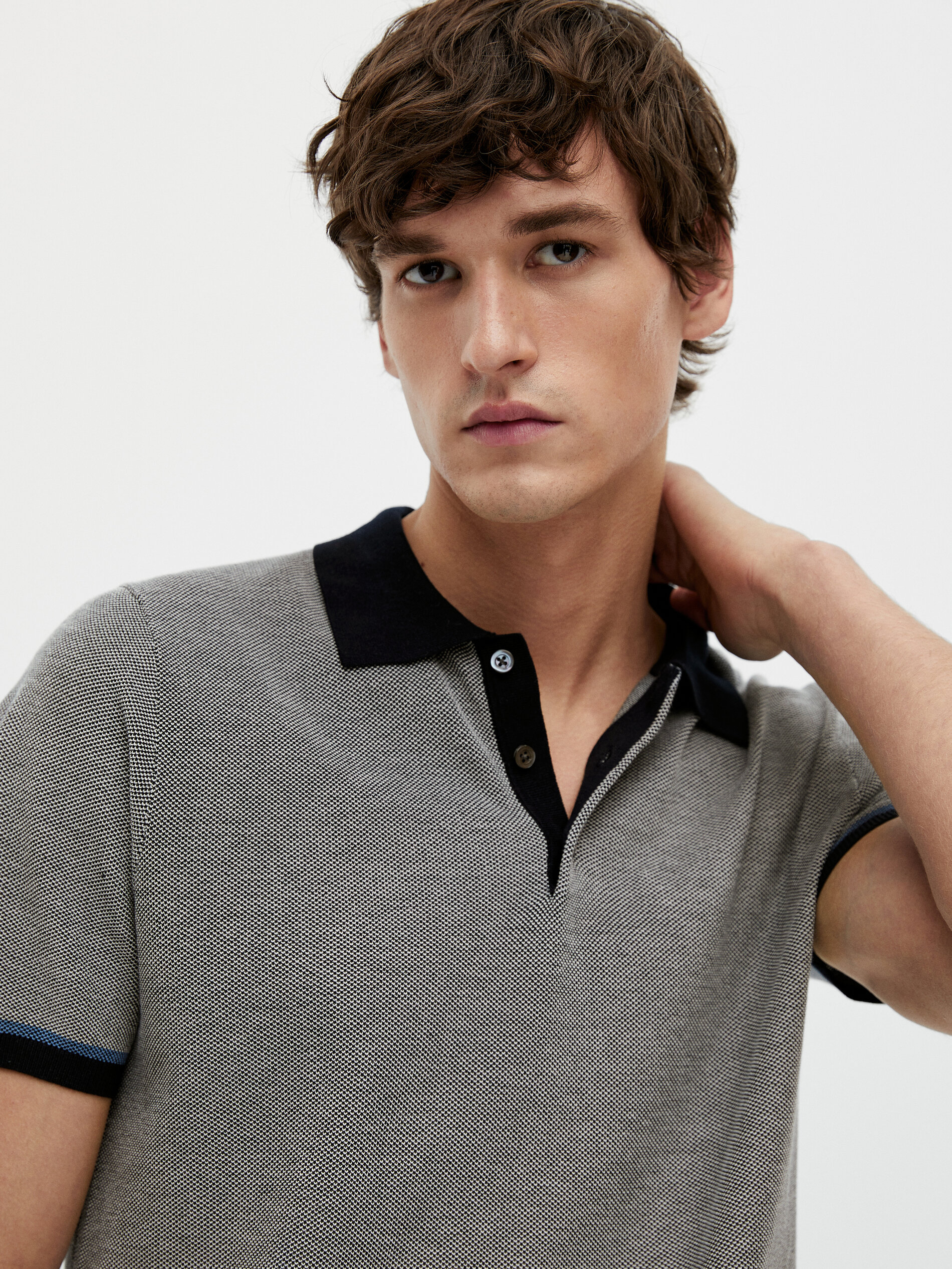 button up polo sweater