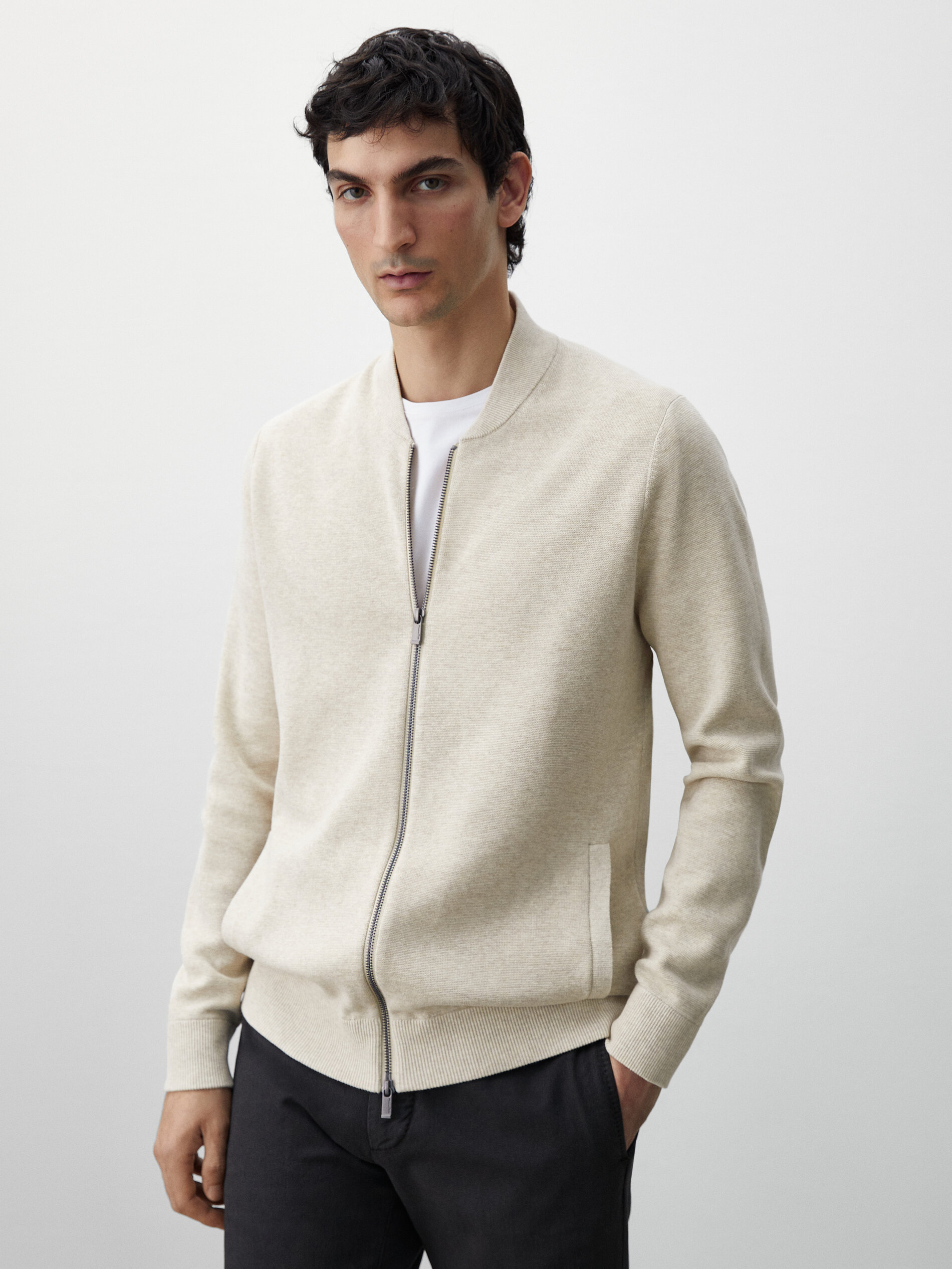 bomber style cardigan