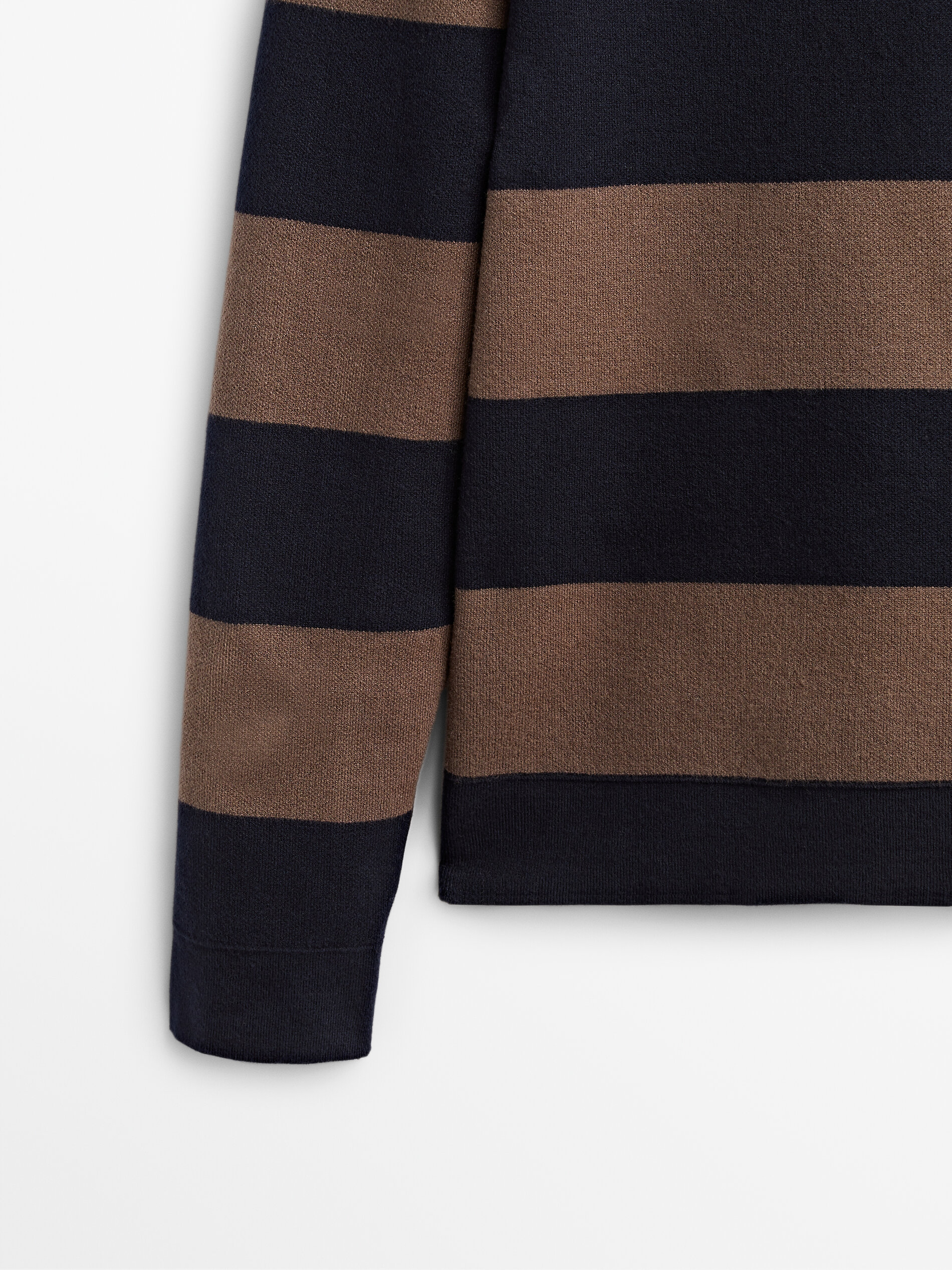 striped mock turtleneck