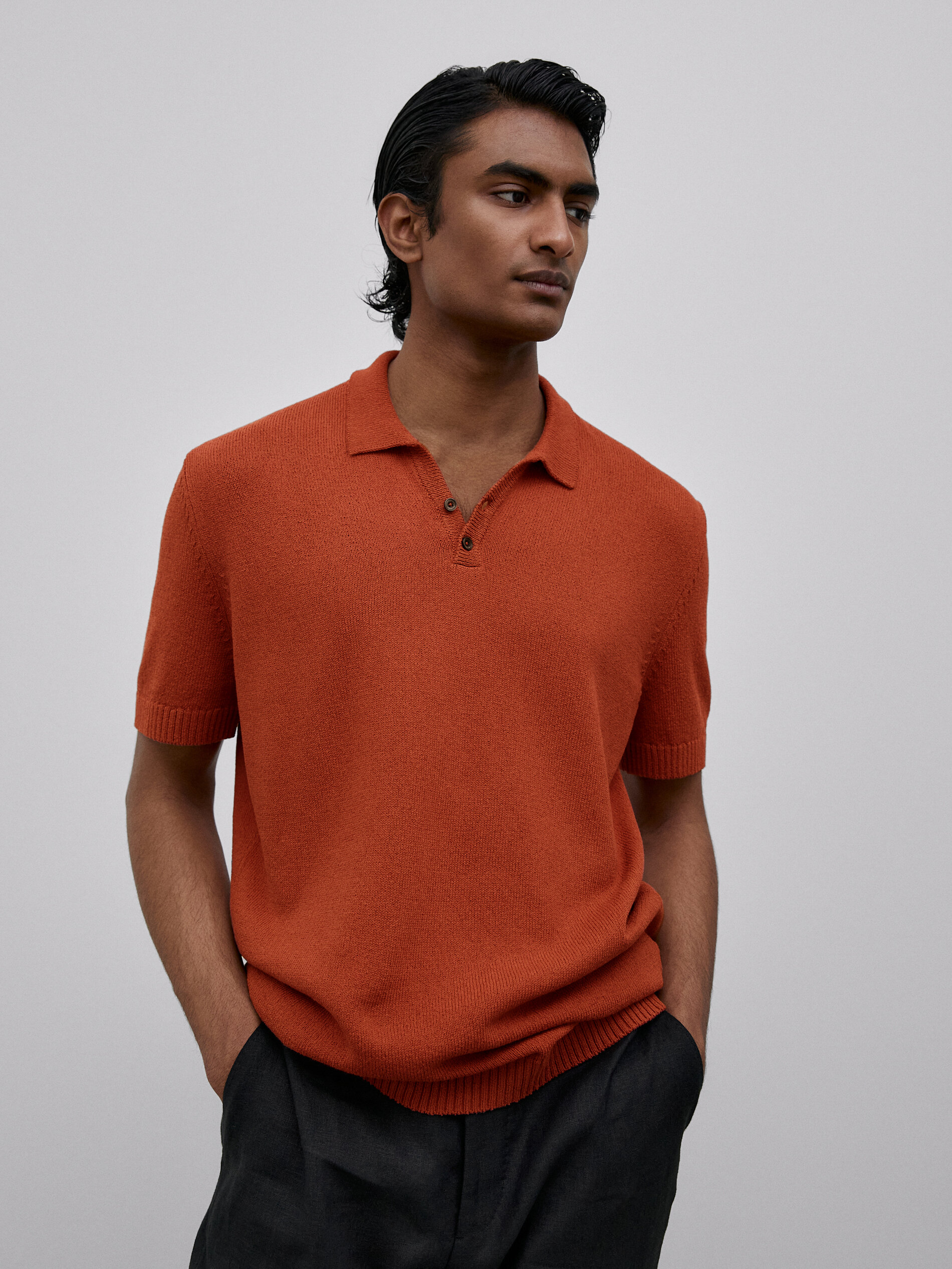 button up polo sweater