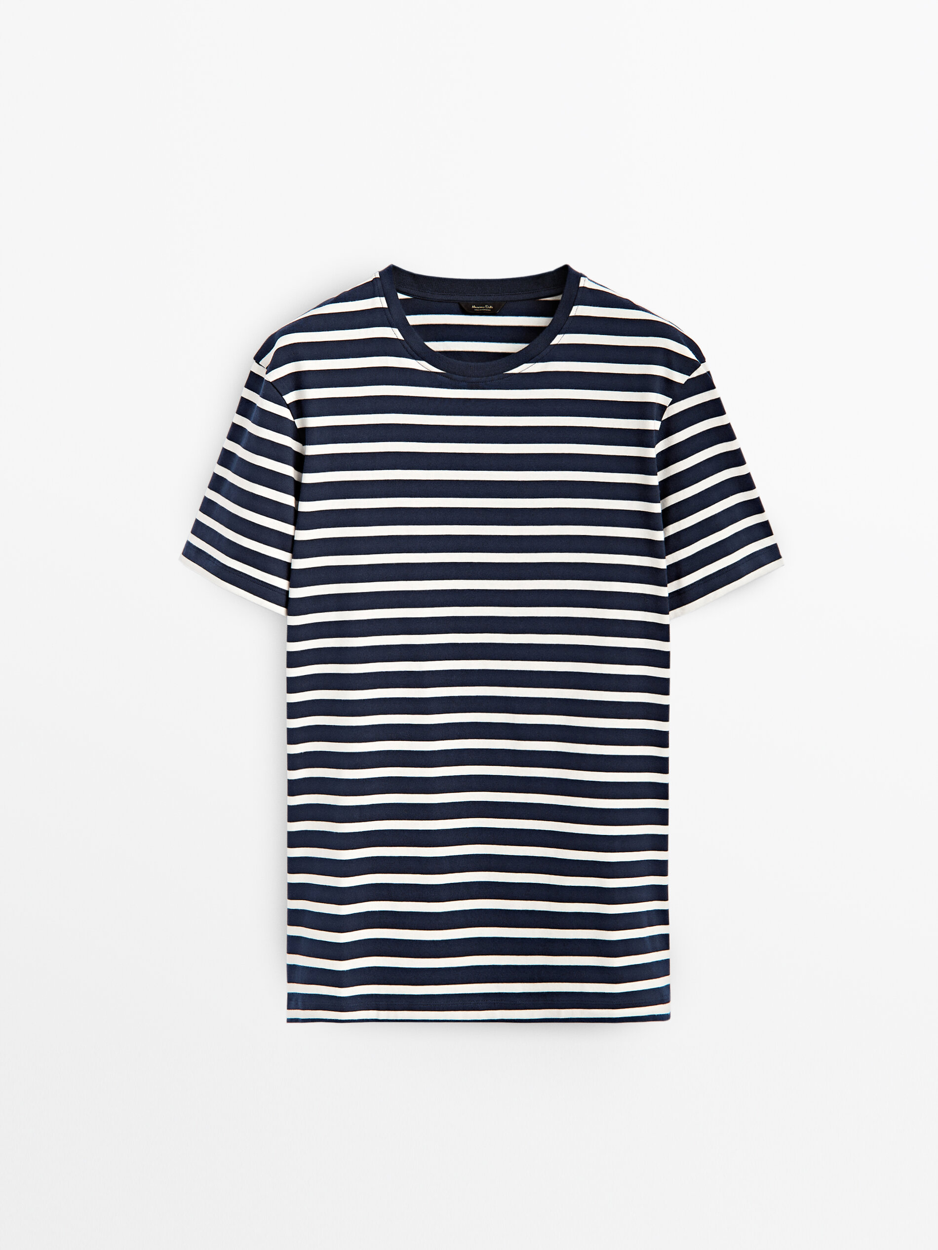 Striped 100% cotton T-shirt - Massimo 