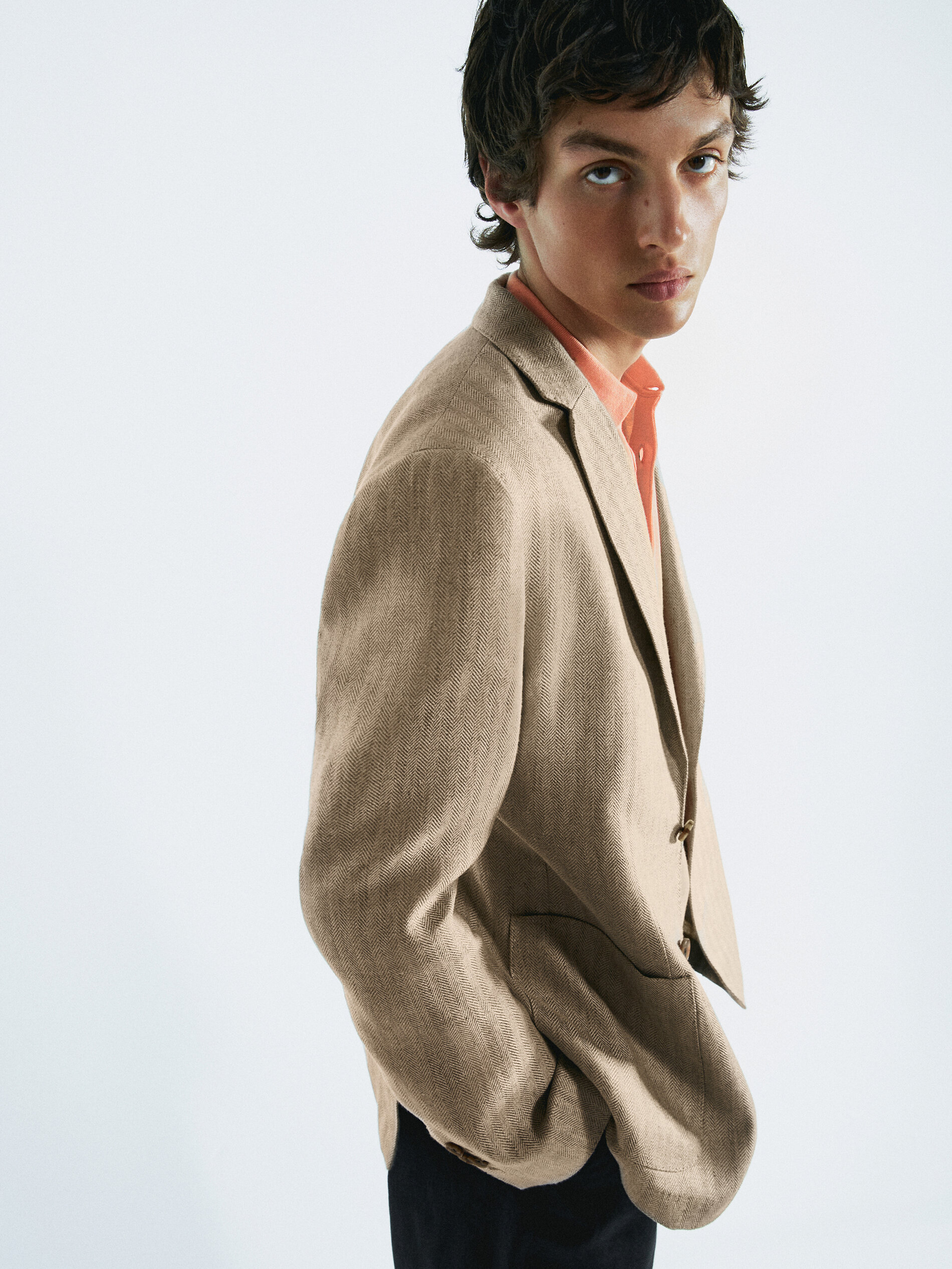 Blazer 100% lino spigato - Massimo Dutti Italia