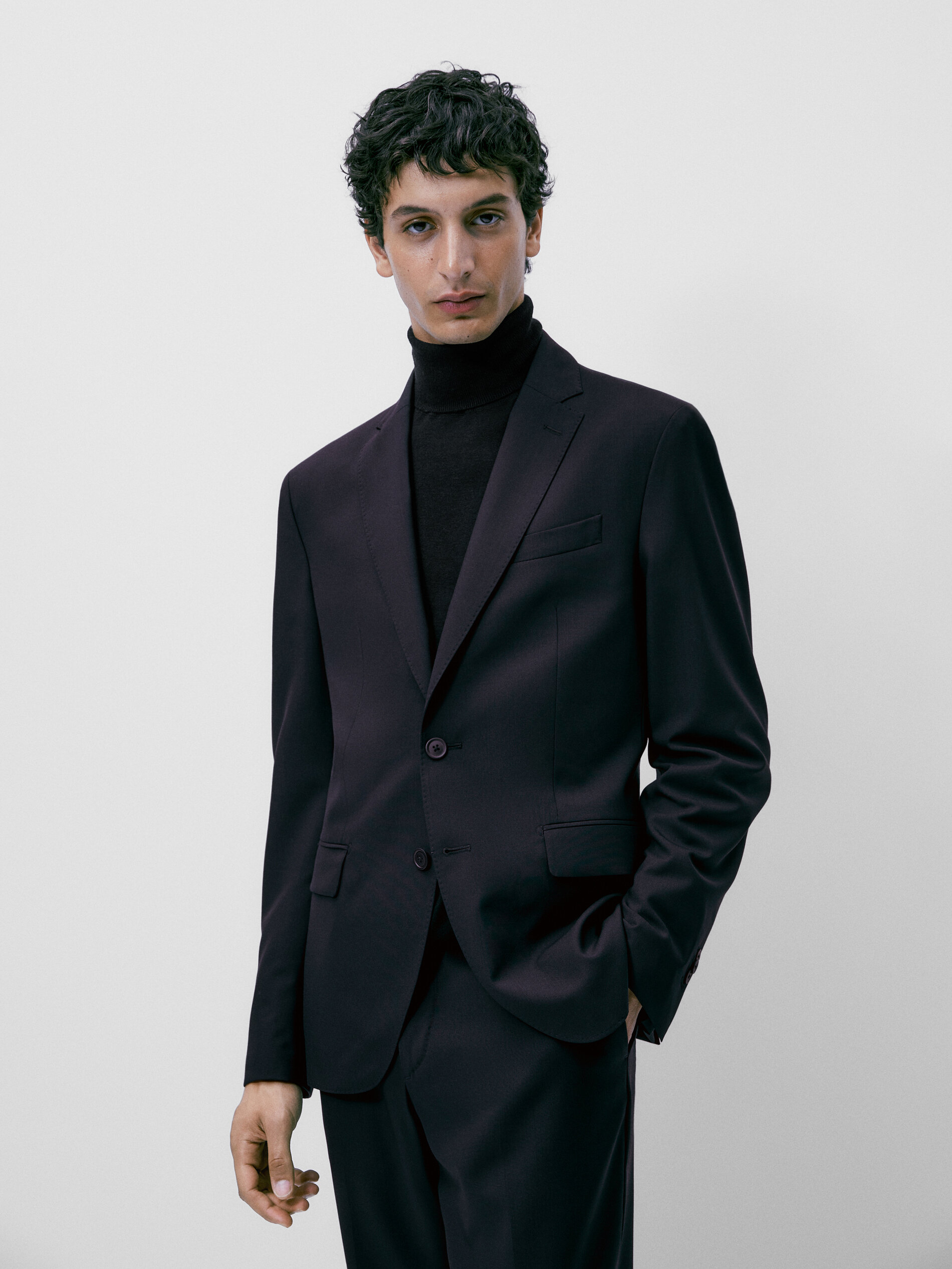 Americana traje 100% lana slim fit - Massimo Dutti España